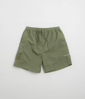 animal print shorts runners Pop Trading Company Painter Shorts - Four Leaf Clover