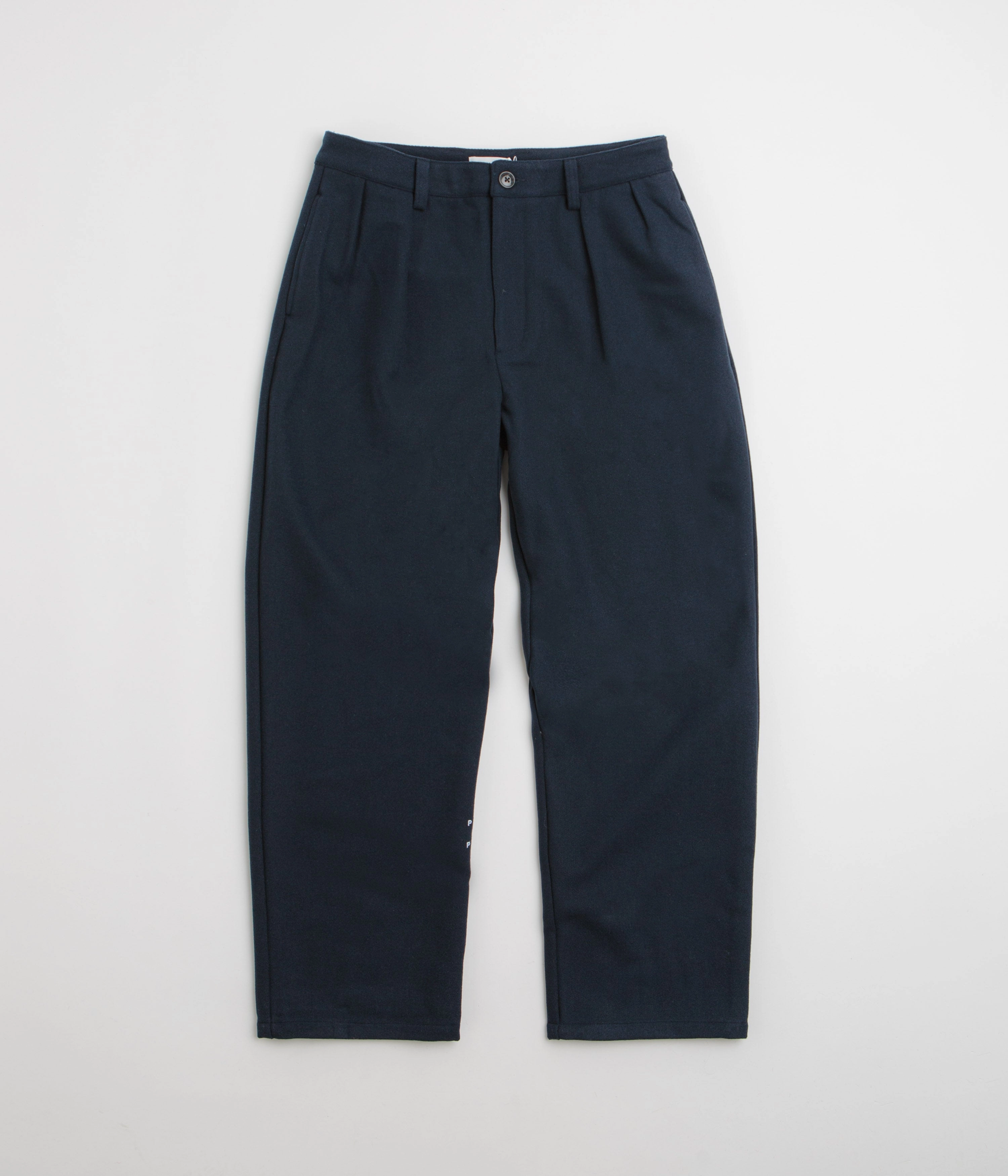 Pop Trading Company Wool Hewitt Suit Pants - Navy Hypoallergenic fabric Printed design