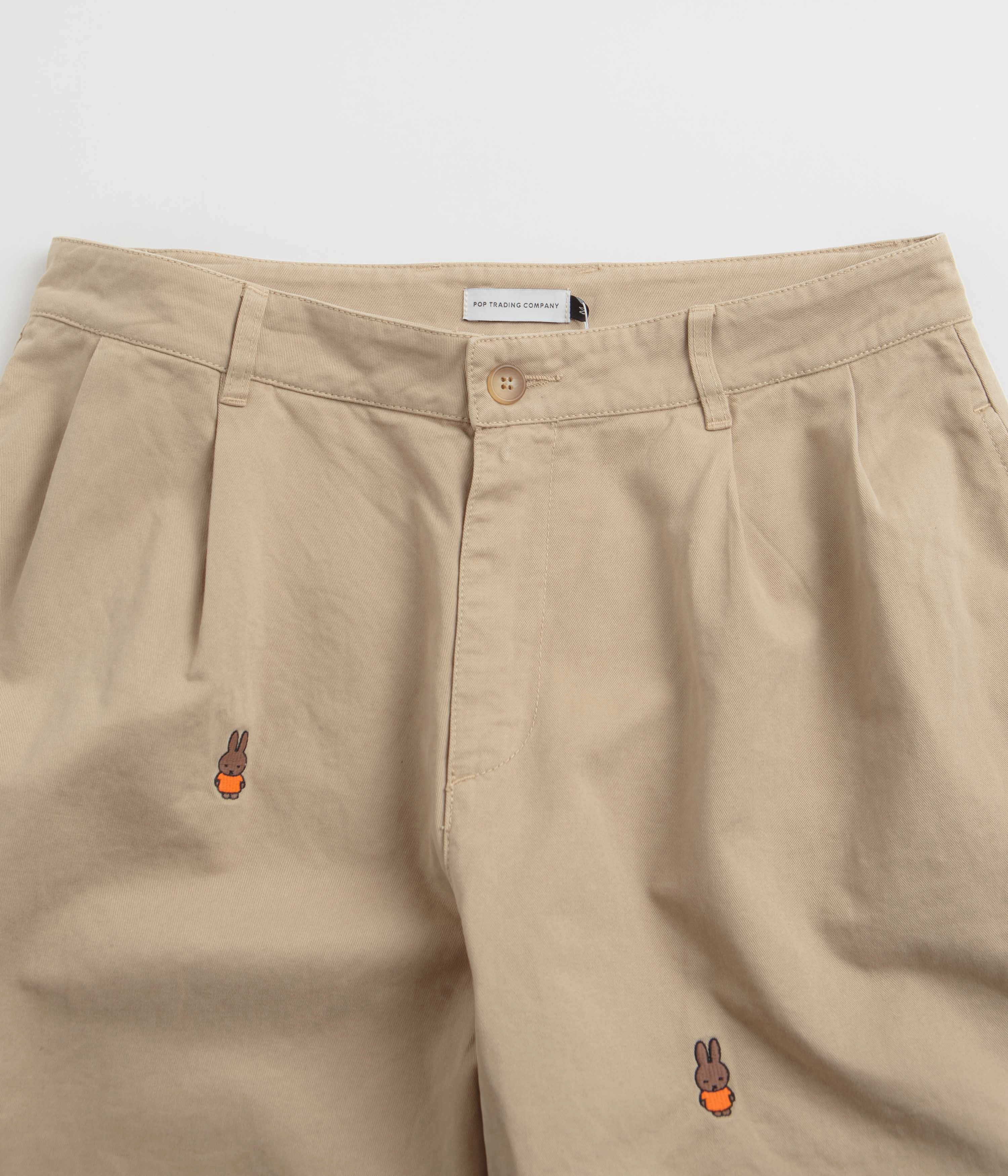 Pop Trading Company x Miffy Suit Pants - Khaki High Rise Design Effortless Style