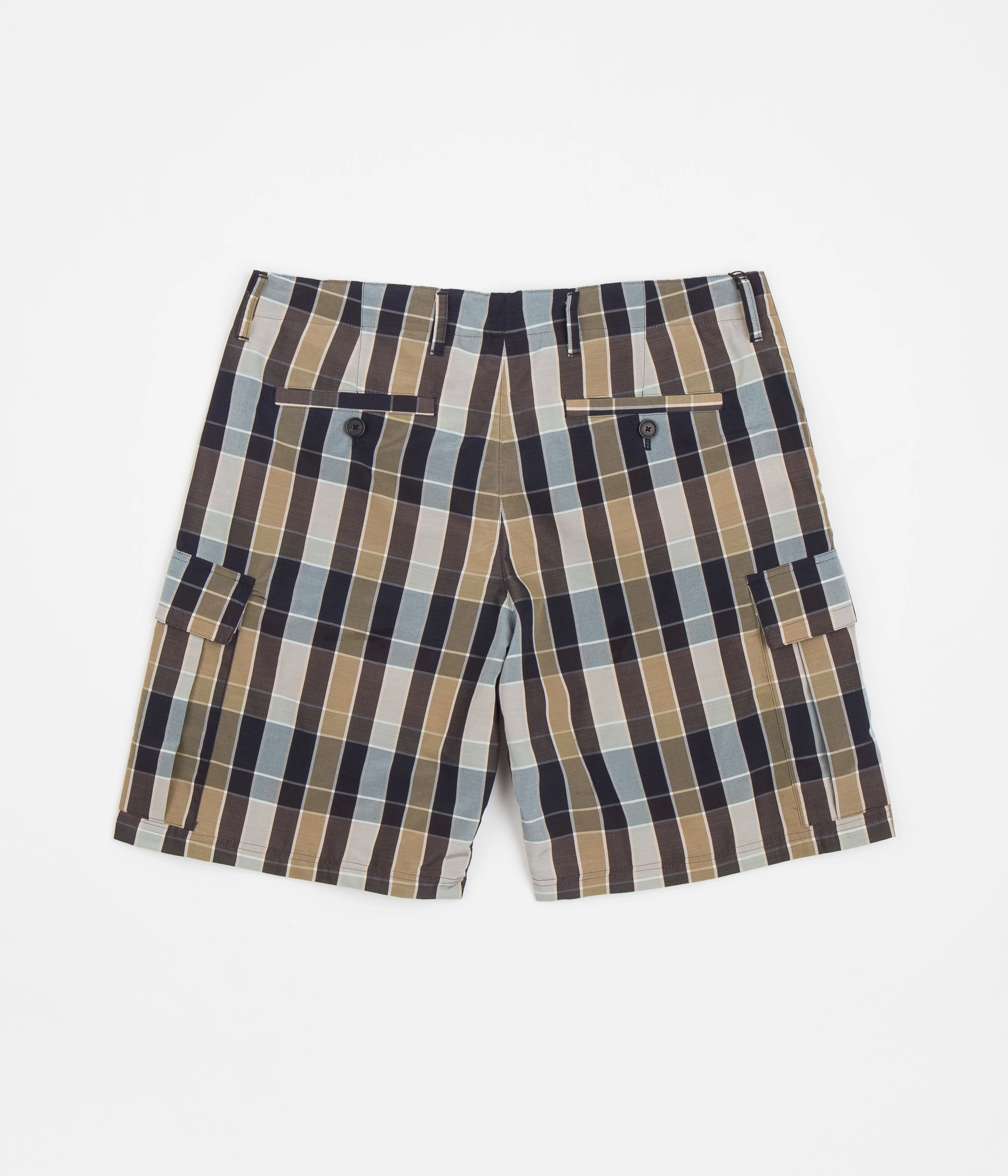 Layered Hem Detail LaserCutEdging Pop Trading Company x Paul Smith Cargo Shorts - Blue