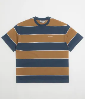 Yoga wear safari event Carhartt Quinby T-Shirt - Quinby Stripe / Blue