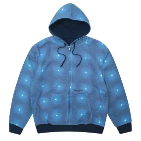 Non Restrictive Fit Snake like Yardsale Reversible Thermal Hoodie - Navy / Navy