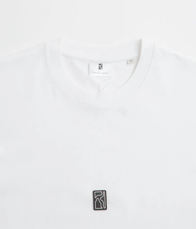 Anti Pilling Finish Poetic Collective Rubber Patch T-Shirt - White