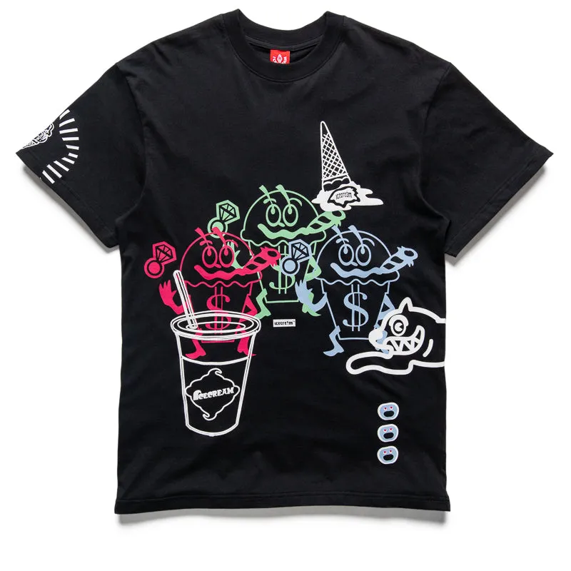 Curvy Fit practicality Ice Cream The Gang Knit Tee - Stretch Limo