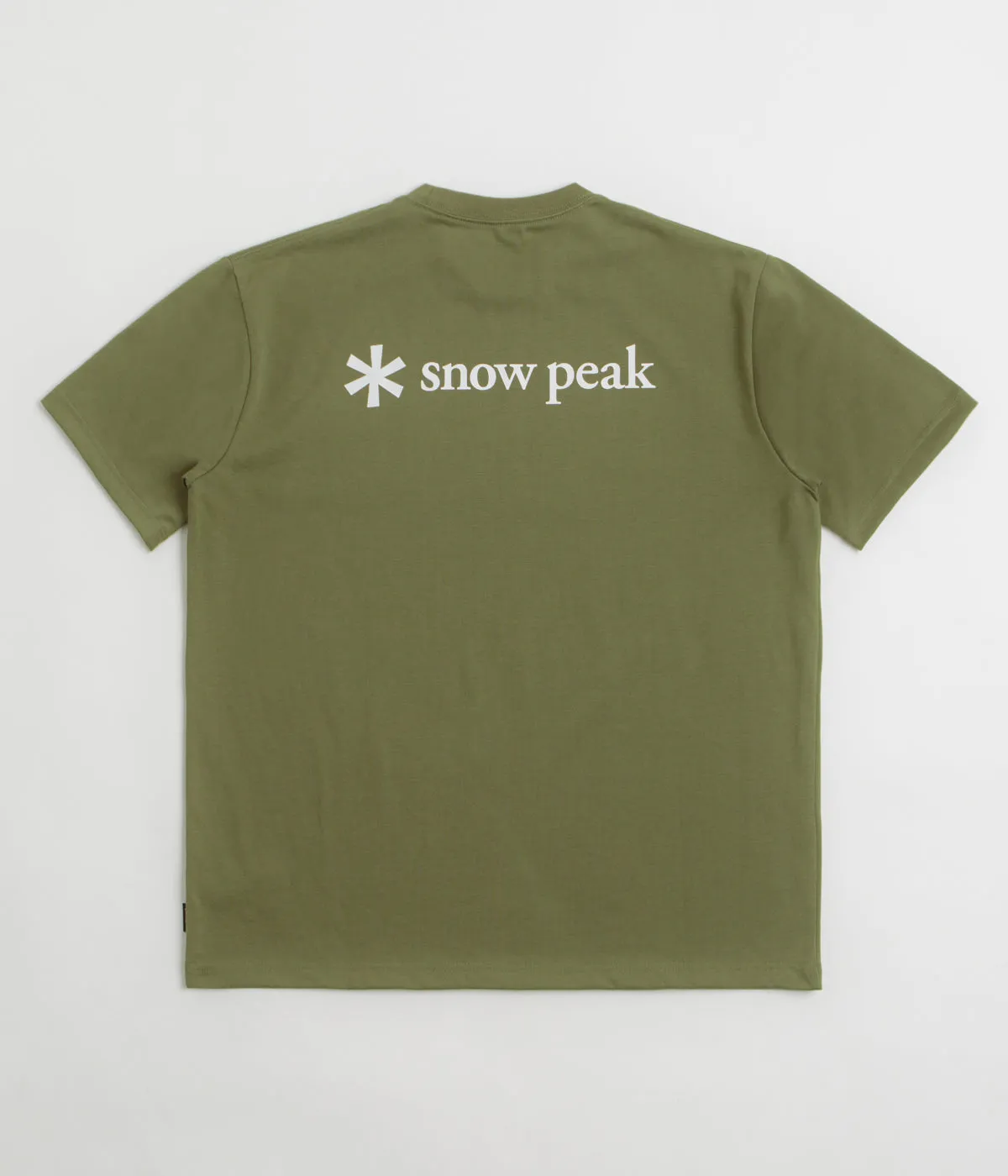 linen shirt Snow Peak NSD Back Logo T-Shirt - Olive