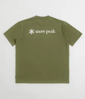 linen shirt Snow Peak NSD Back Logo T-Shirt - Olive