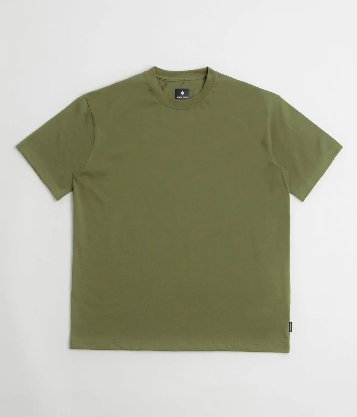 Modern Silhouette binding Snow Peak NSD Back Logo T-Shirt - Olive