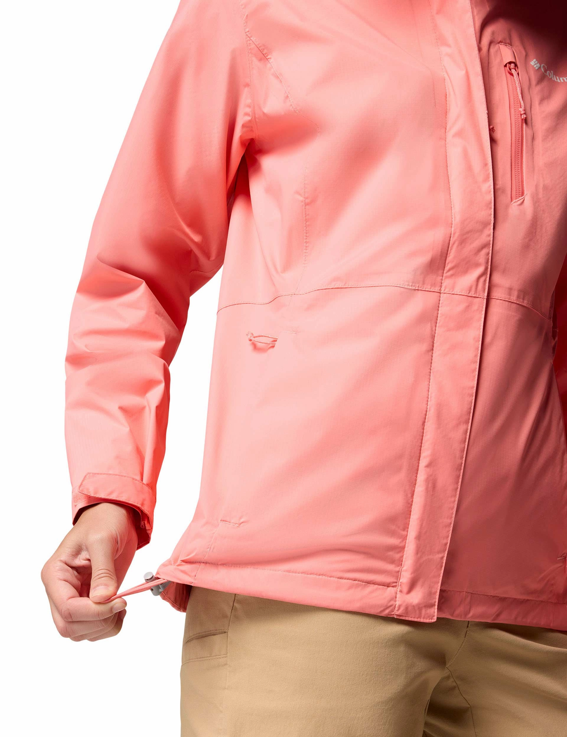 Taped Edges Minimalist Pocket Layout Pouring Adventure III Waterproof Hiking Jacket - Alpenglow