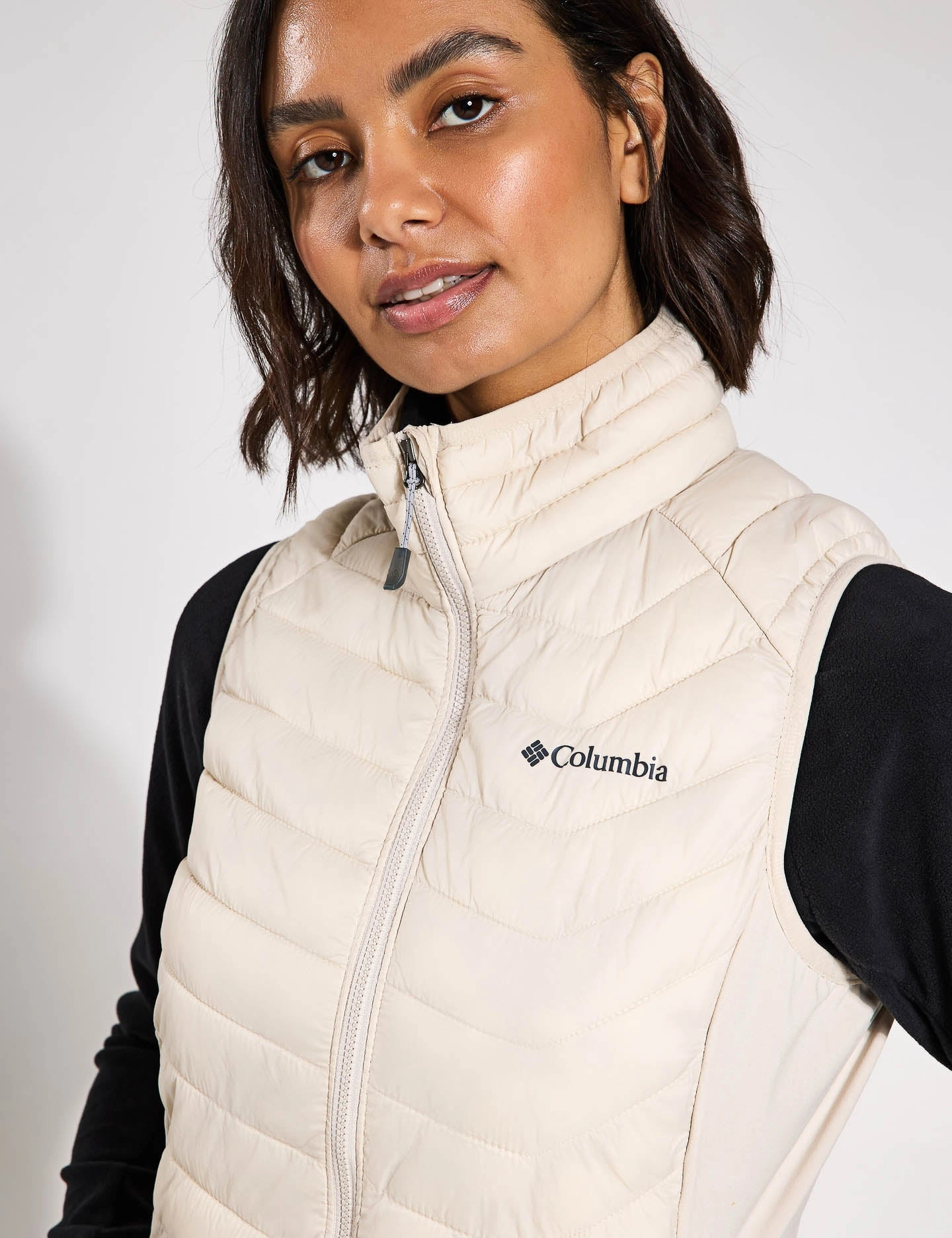 City Layer Style Powder Pass II Hybrid Puffer Gilet - Dark Stone