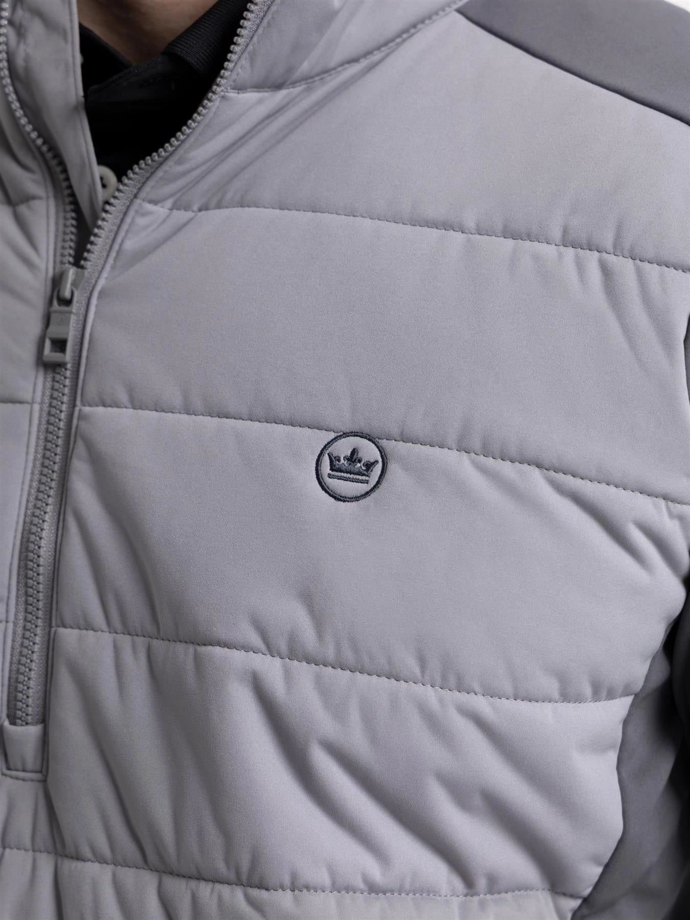 Comfortable-fit Weld Hybrid Half Zip Jacket Iridium/Oslo Grey