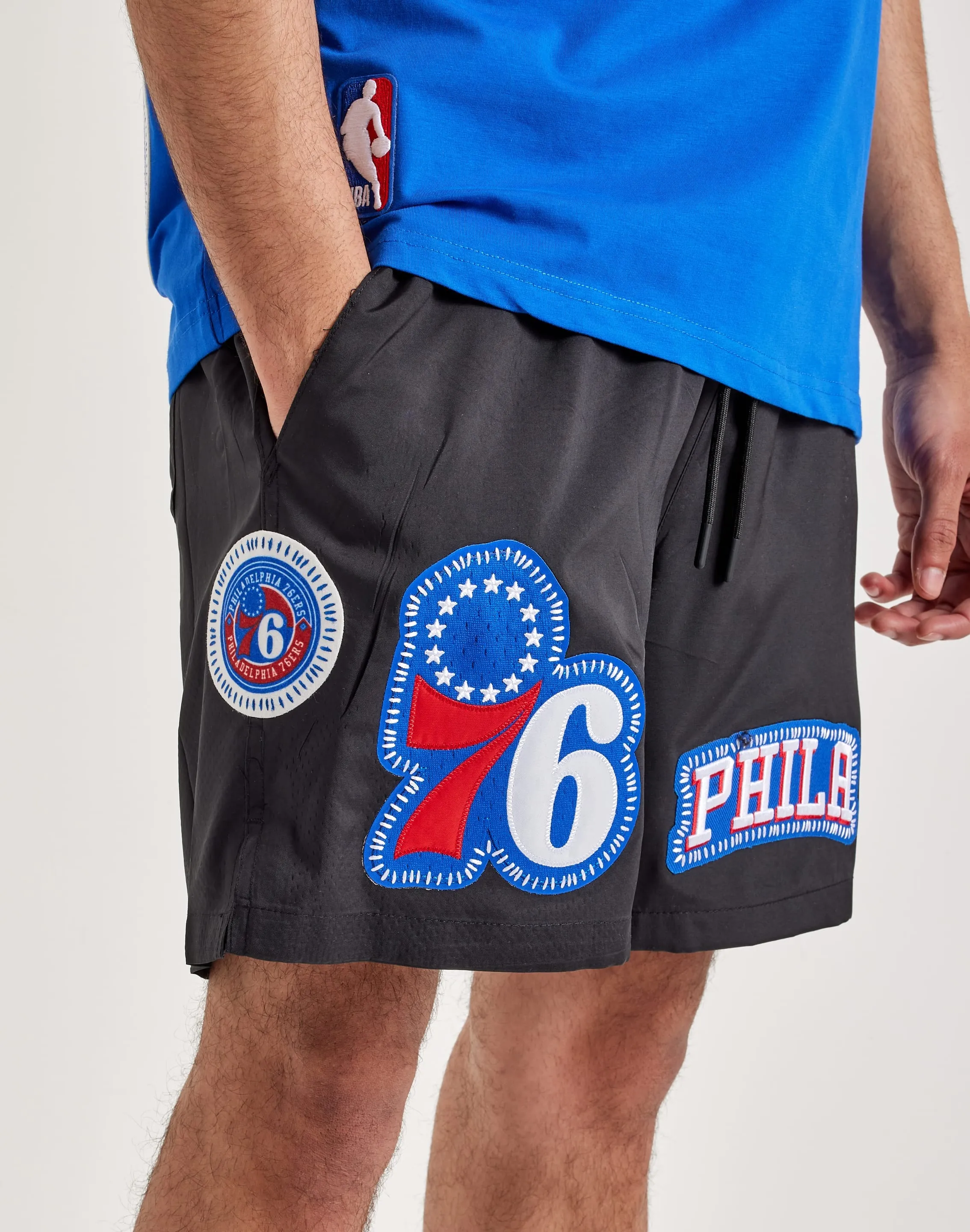 WaterRepellent Coating Strong Soul Pro Standard NBA Philadelphia 76ers Stitch Shorts