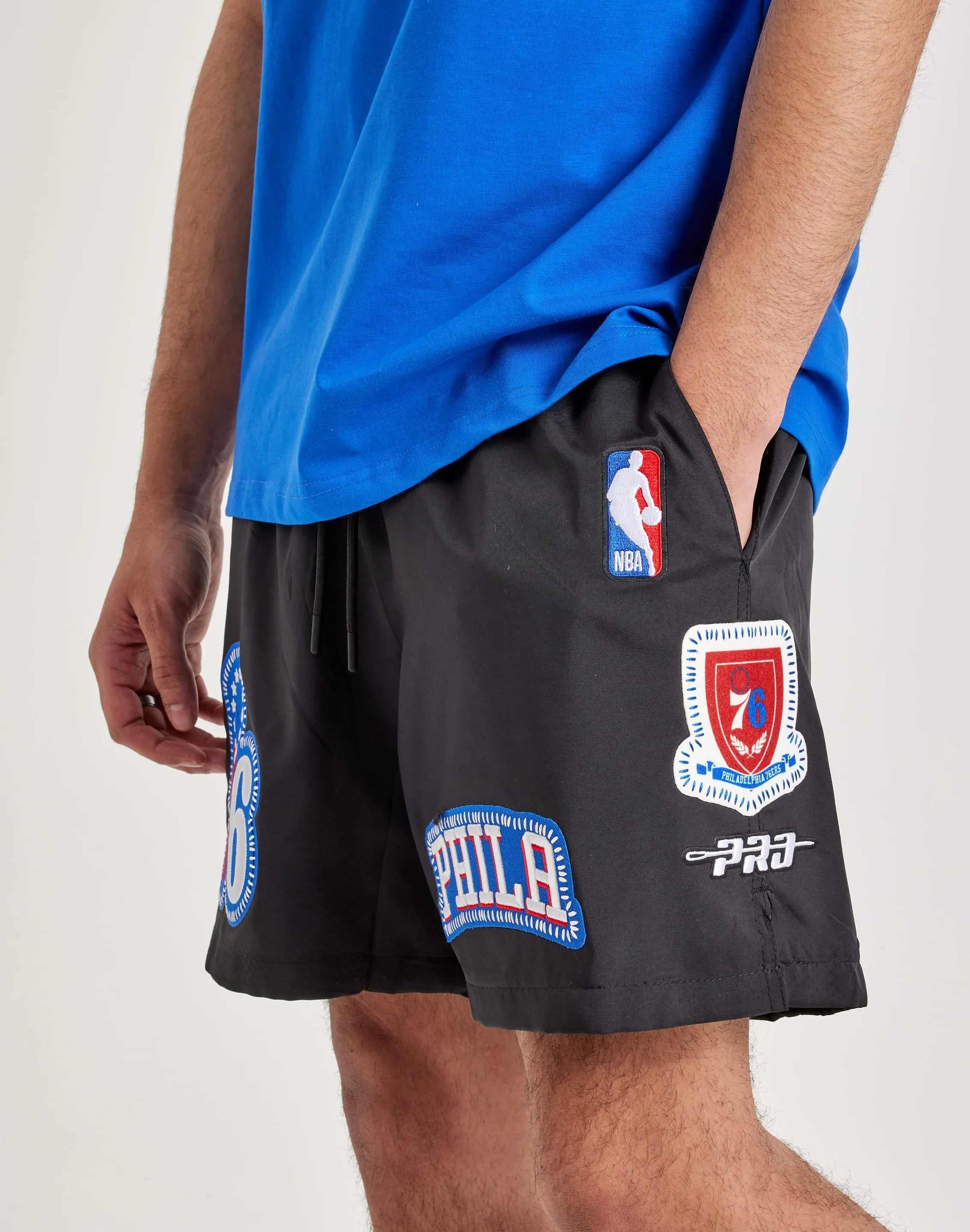 Universal Clasp Mechanism MoistureWicking Pro Standard NBA Philadelphia 76ers Stitch Shorts