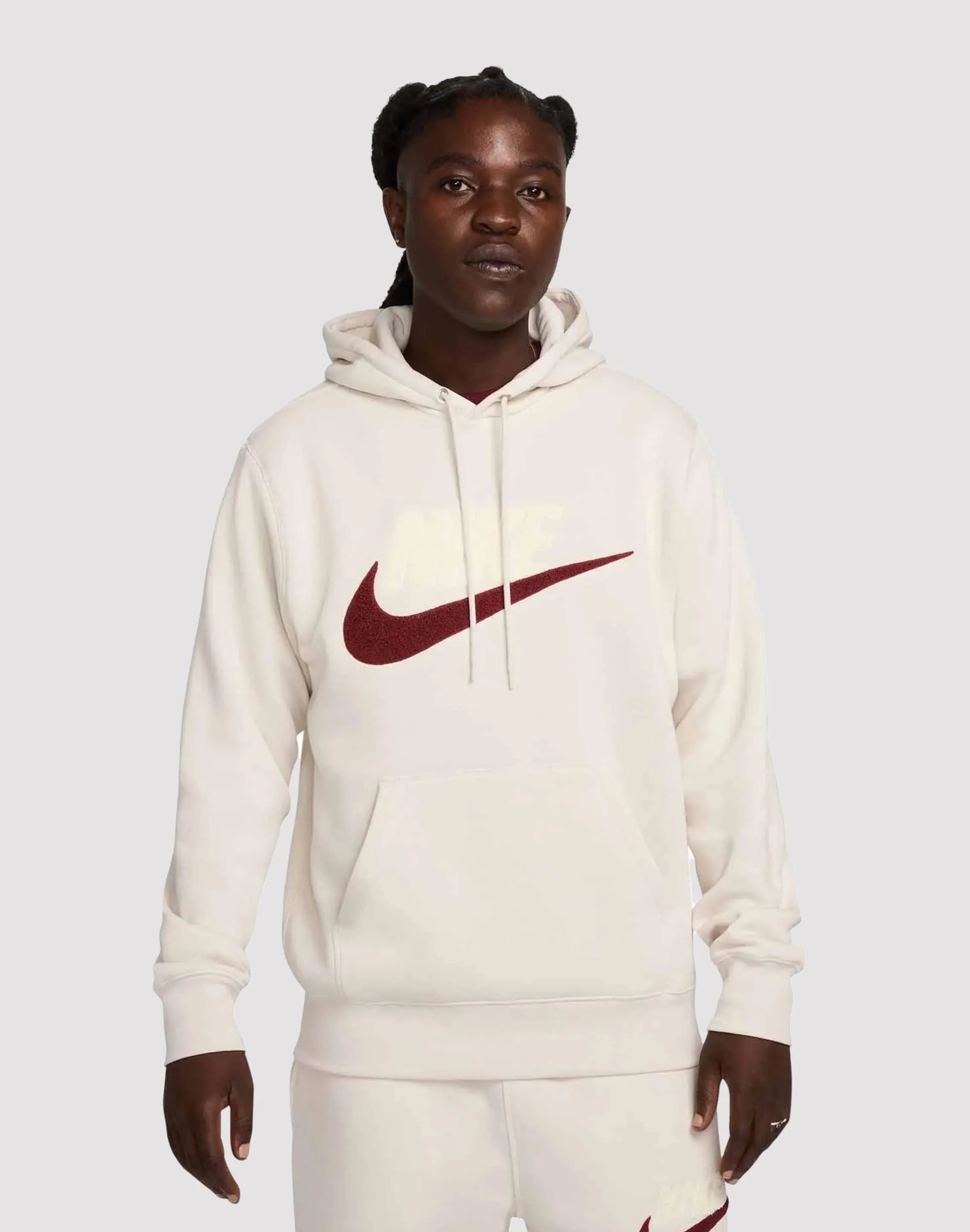 Nike Club Fleece Pullover Hoodie Smile Ease Brave Mode