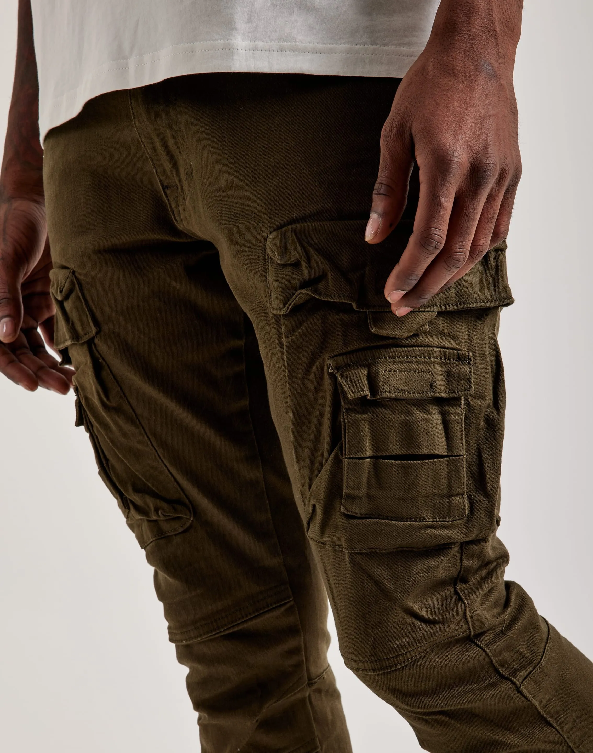 Smoke Rise Slim Tapered Cargo Pants Clean Cut MoistureManagementSystem