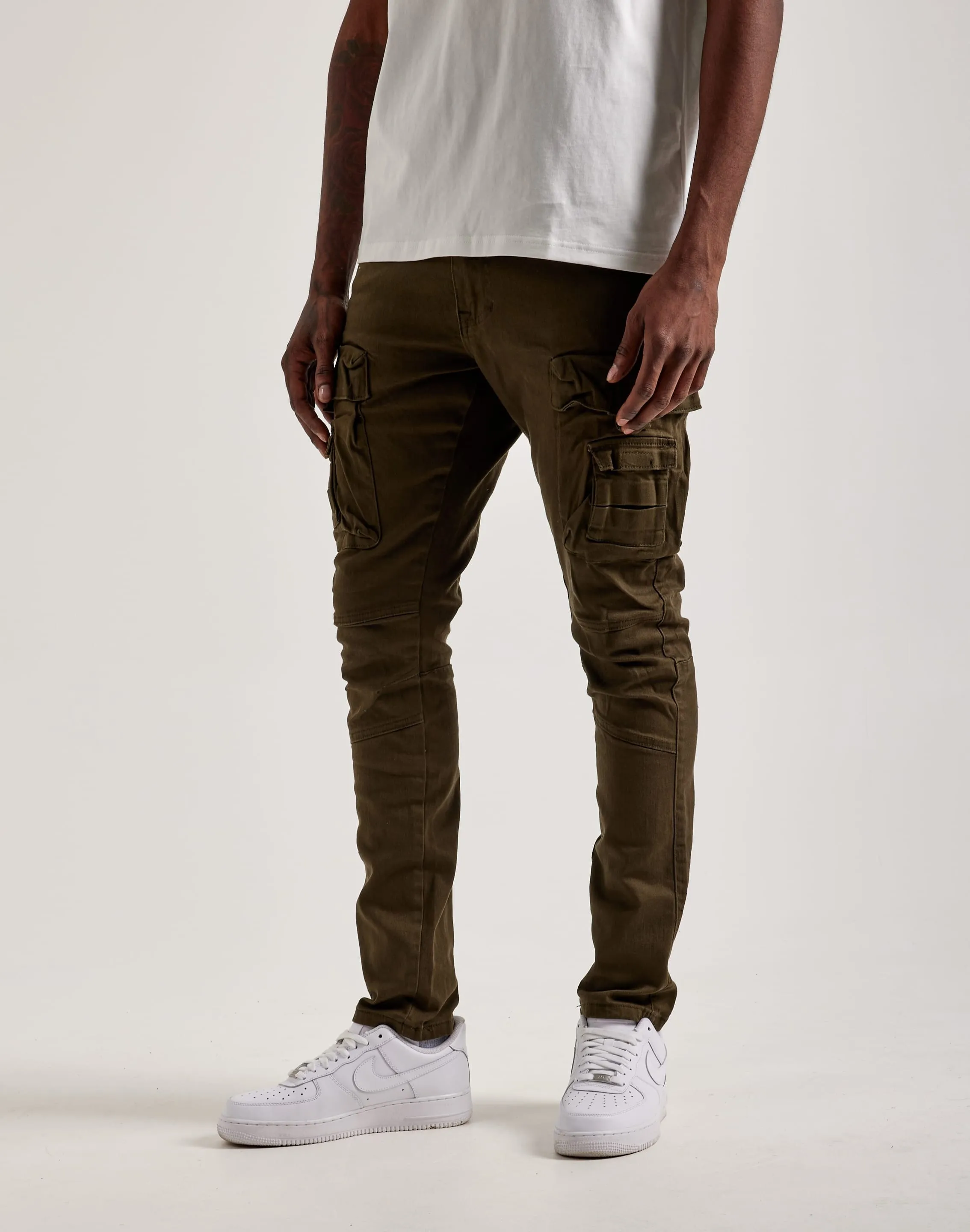Serene Ease Smoke Rise Slim Tapered Cargo Pants