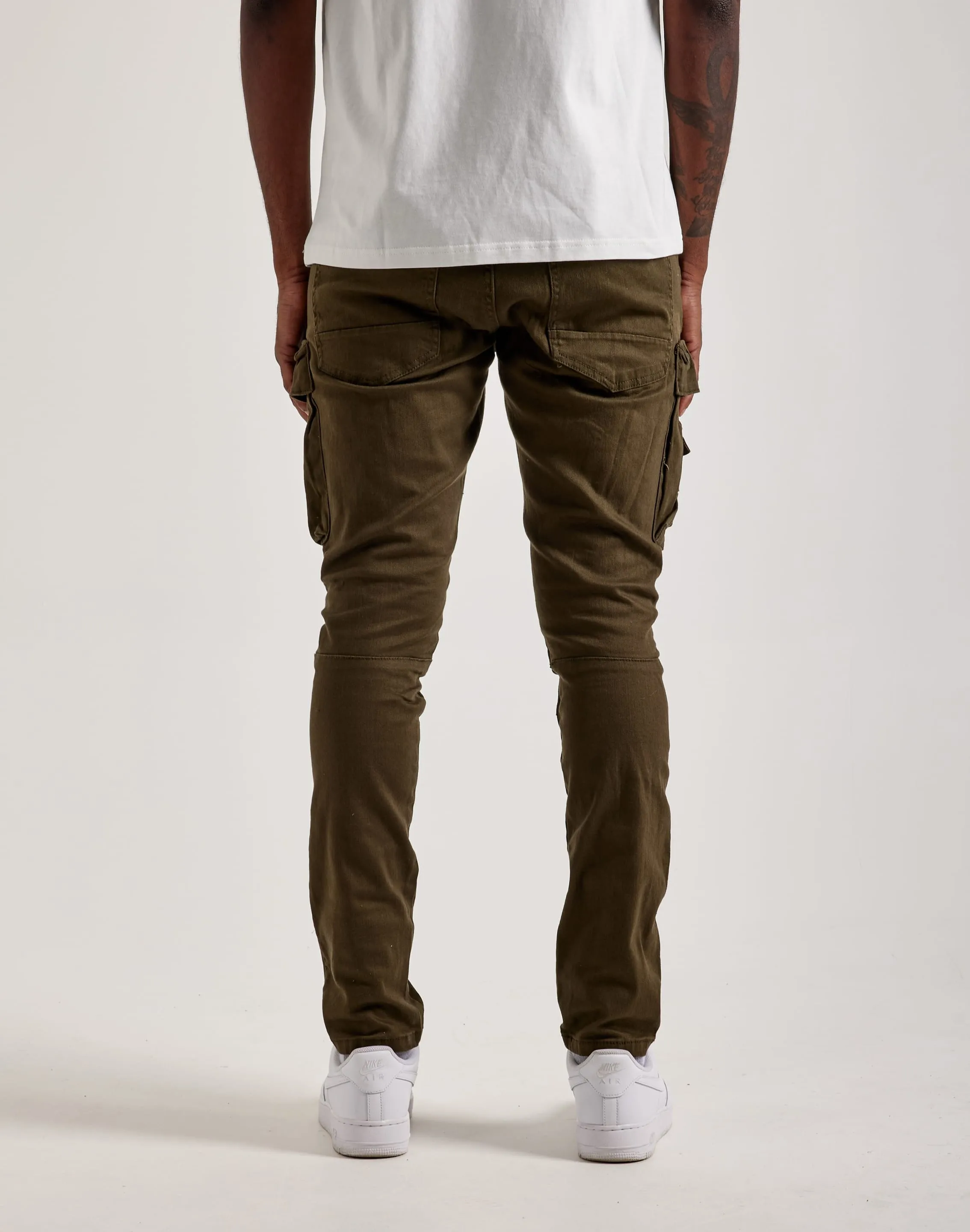 Smoke Rise Slim Tapered Cargo Pants Adjustable Waistbands Airflow Vents