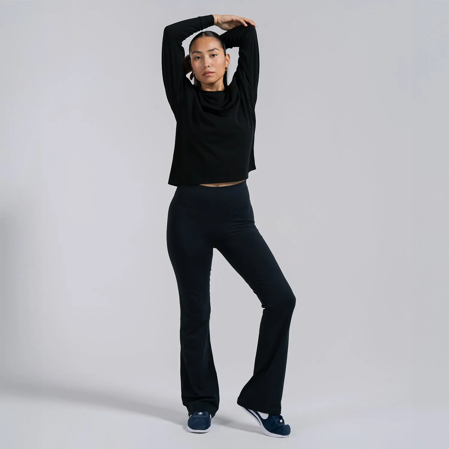 Power HW Flare Legging - Womens Compact Packable Design Airflow Vents
