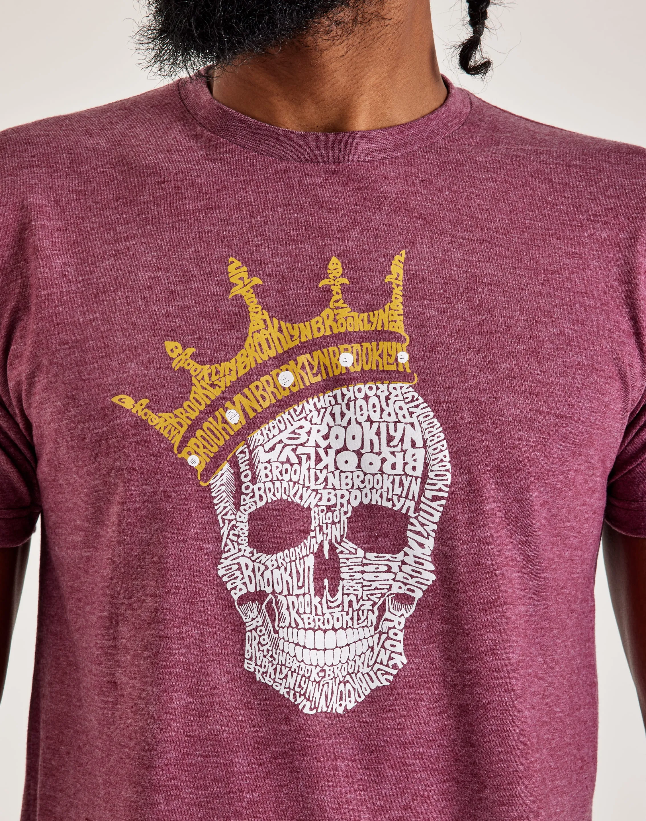 Bold Core LA Pop Art Word Art Brooklyn Crown Tee