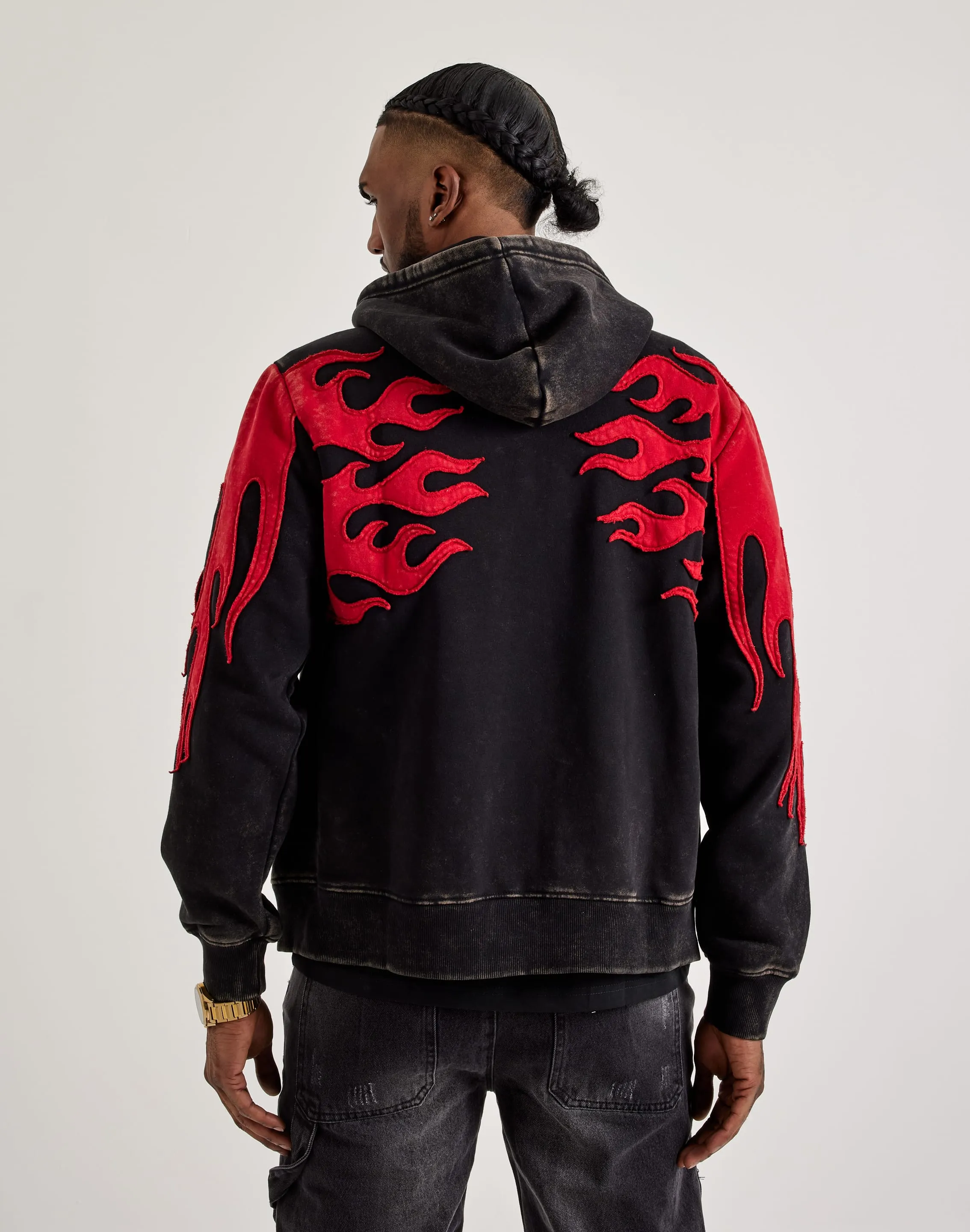 DurableBlend Smoke Rise Flame Full-Zip Fleece Hoodie