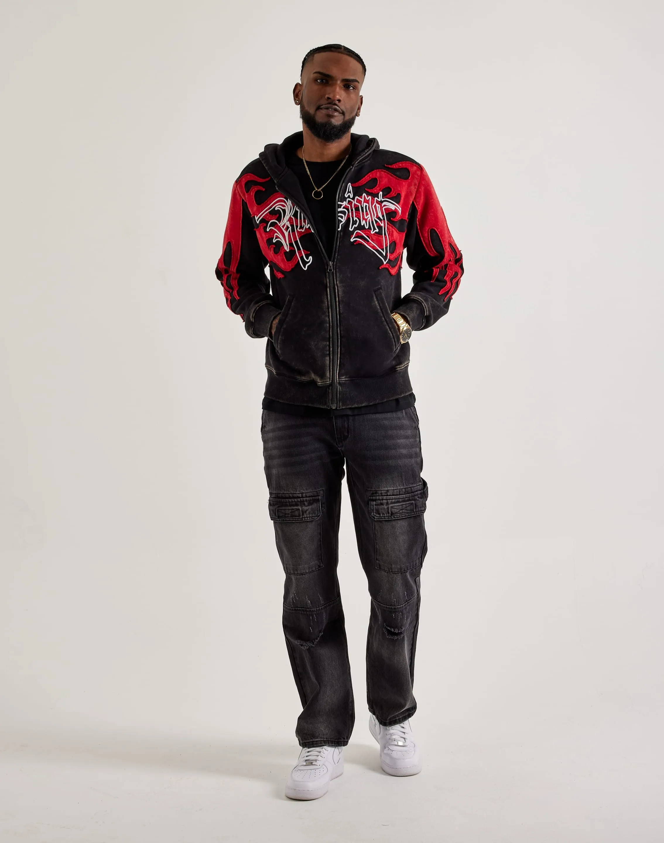 QuickDryTech Smoke Rise Flame Full-Zip Fleece Hoodie