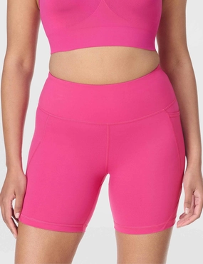 Glide On Mobility Cut Power 6" Cycling Shorts - Fuchsia Pink