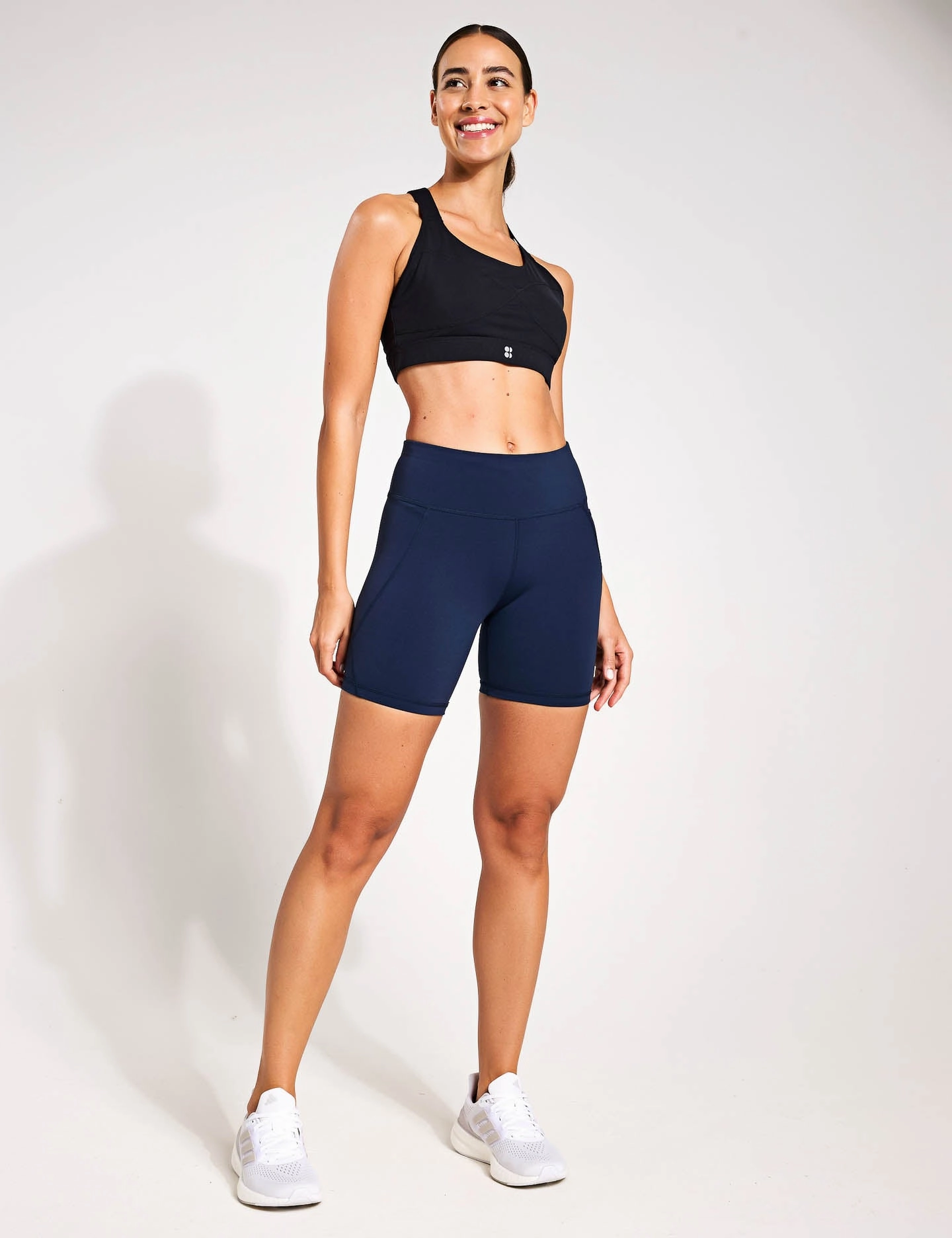 Fitness wear Power 6" Cycling Shorts - Navy Blue