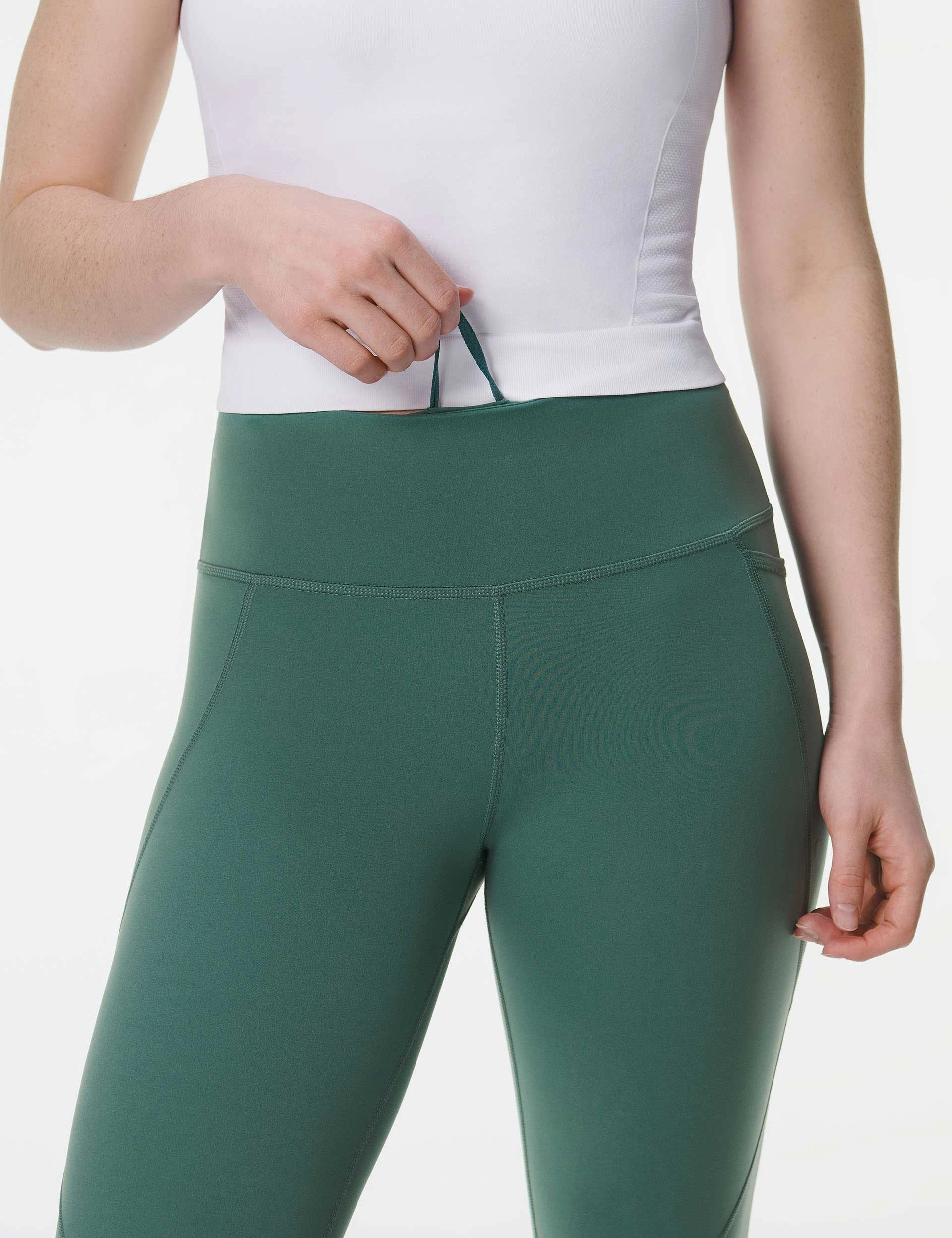 Air Comfort Power 7/8 Gym Leggings - Glade Green