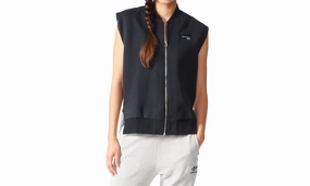 EQT Full Front Zip Regular Fit Vest "Black / White" Smile Ease
