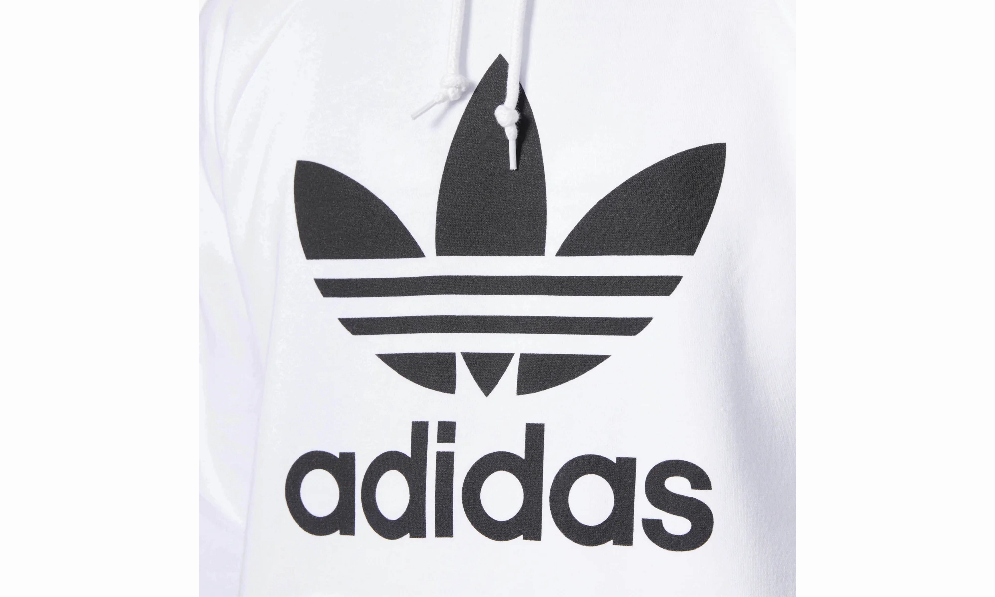 Trefoil Pullover Hoodie "White / Black" Zen Glow Joyful Mood