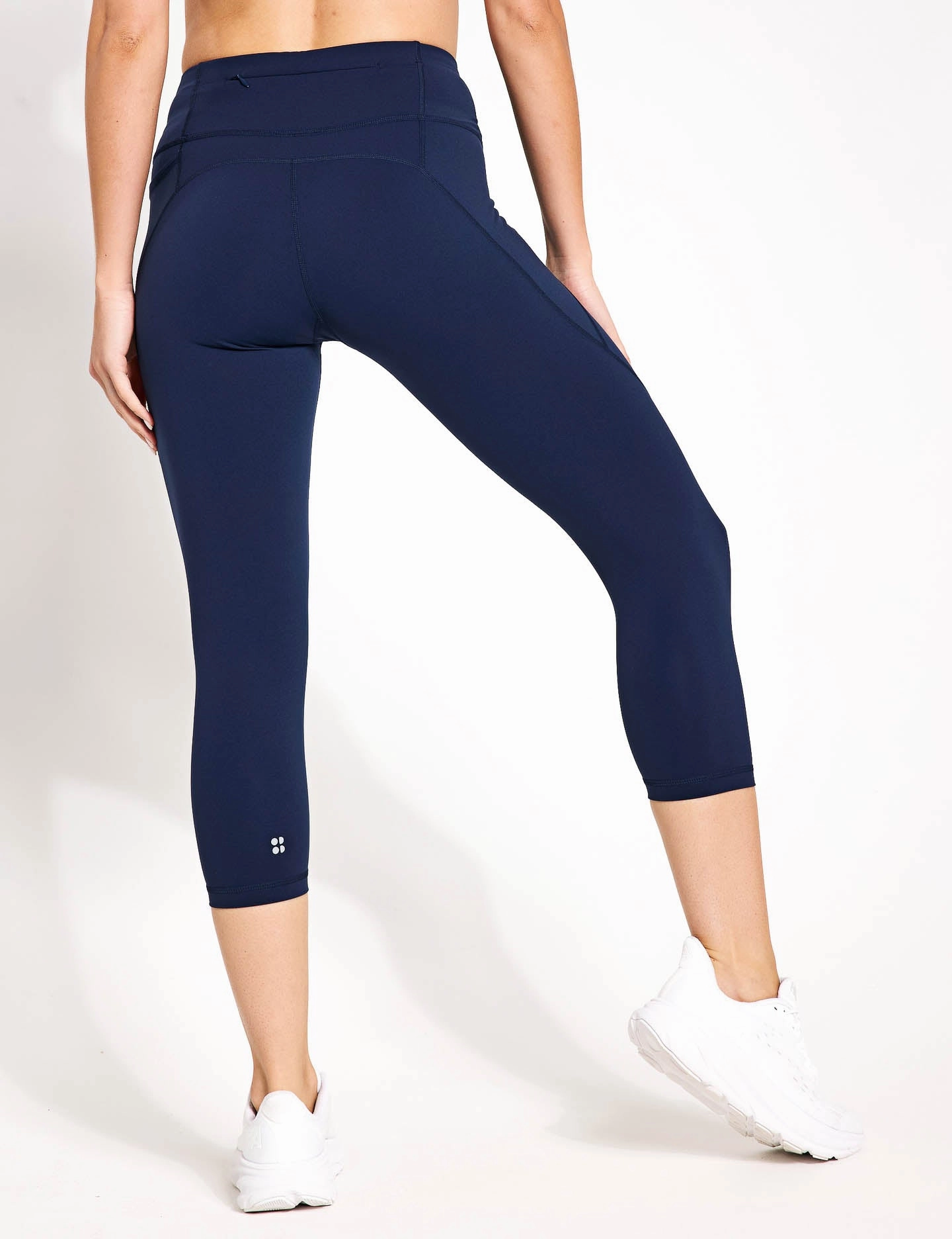breath easy Power Cropped Gym Leggings - Navy Blue