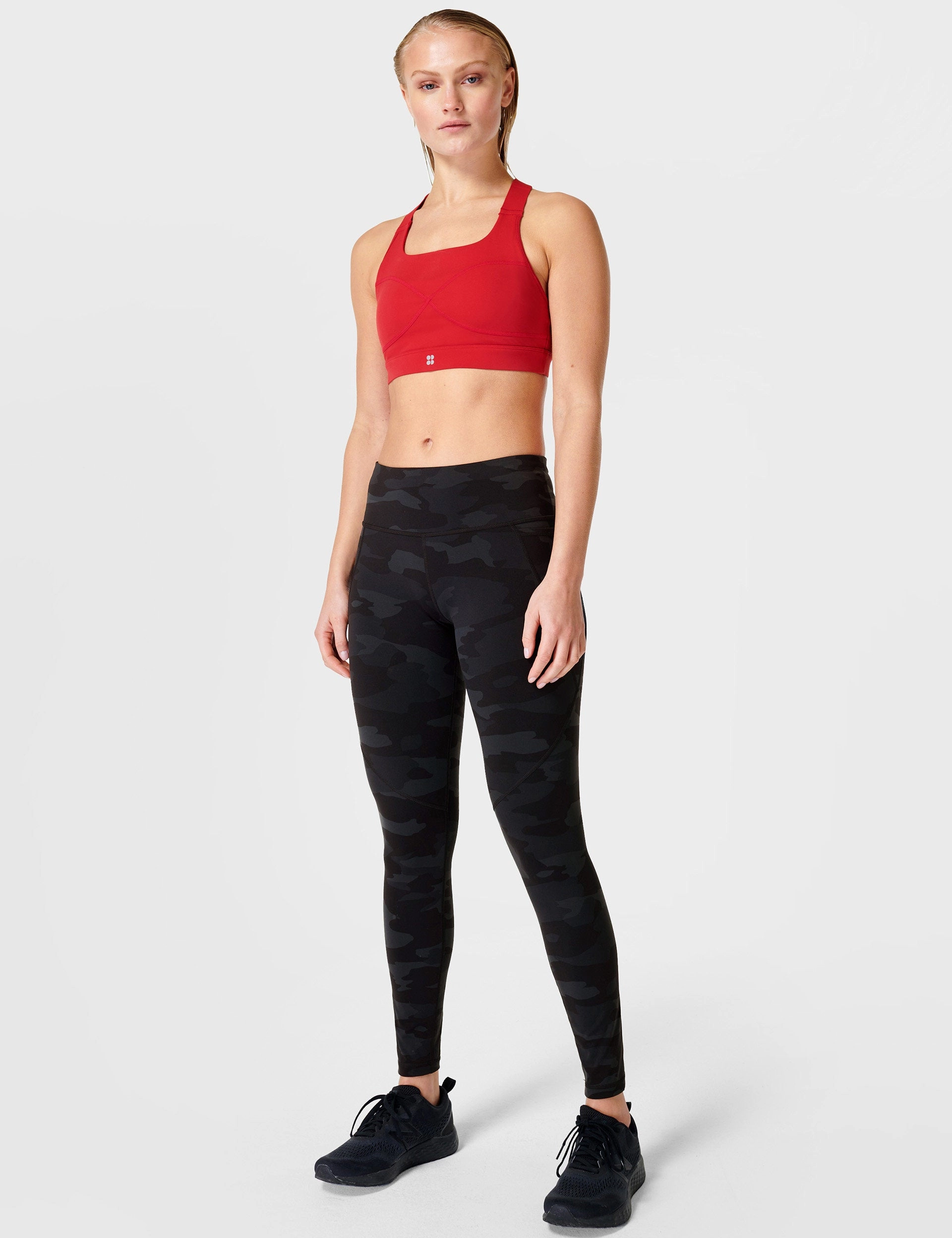 Power Gym Leggings - Ultra Black Camo Print Everyday Movement Seamless Design