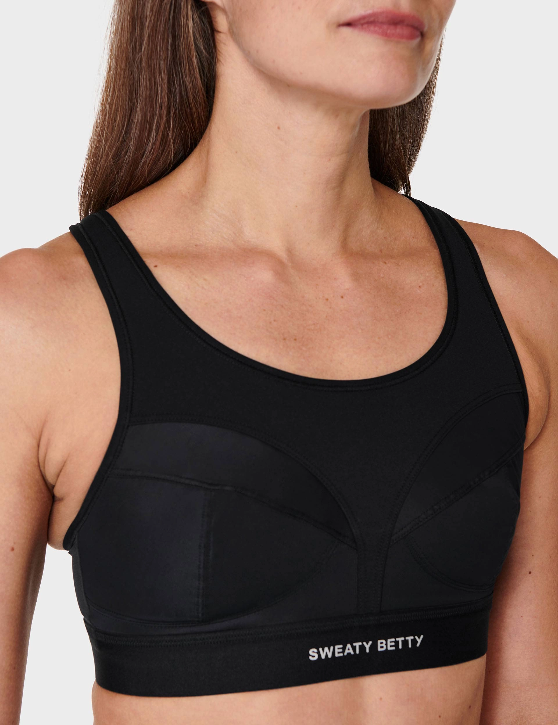 Power Pro Running Bra - Black Racerback Design Smooth Fit