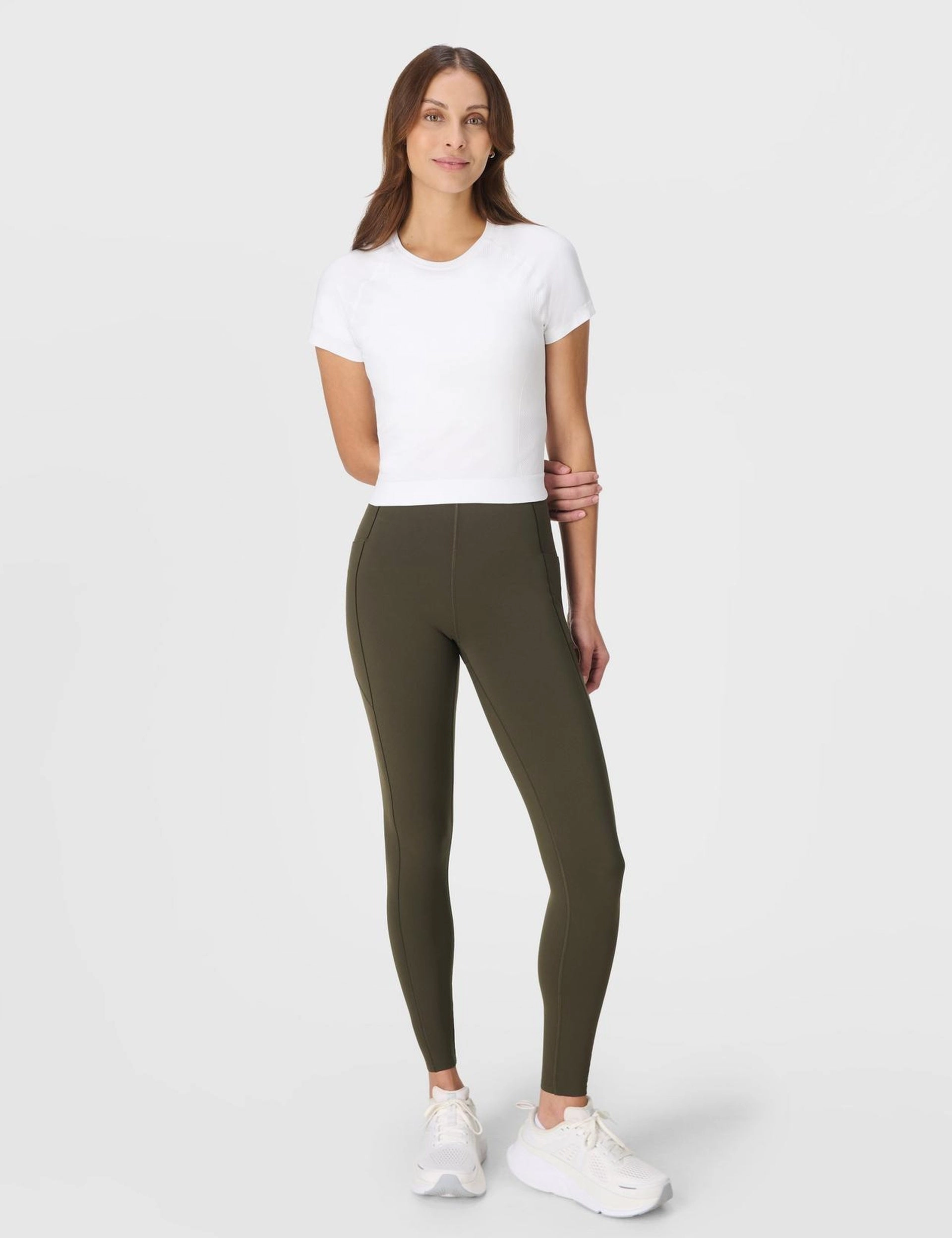 Power UltraSculpt High Waisted Gym Leggings - Nori Green Fit Essential