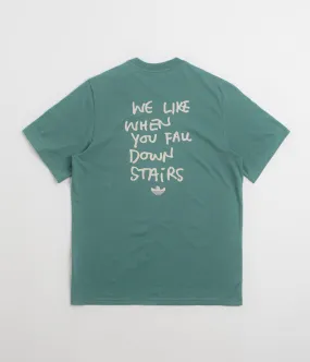 elastic waistband Adidas Shmoofoil Stairs T-Shirt - Preloved Teal / Alumina