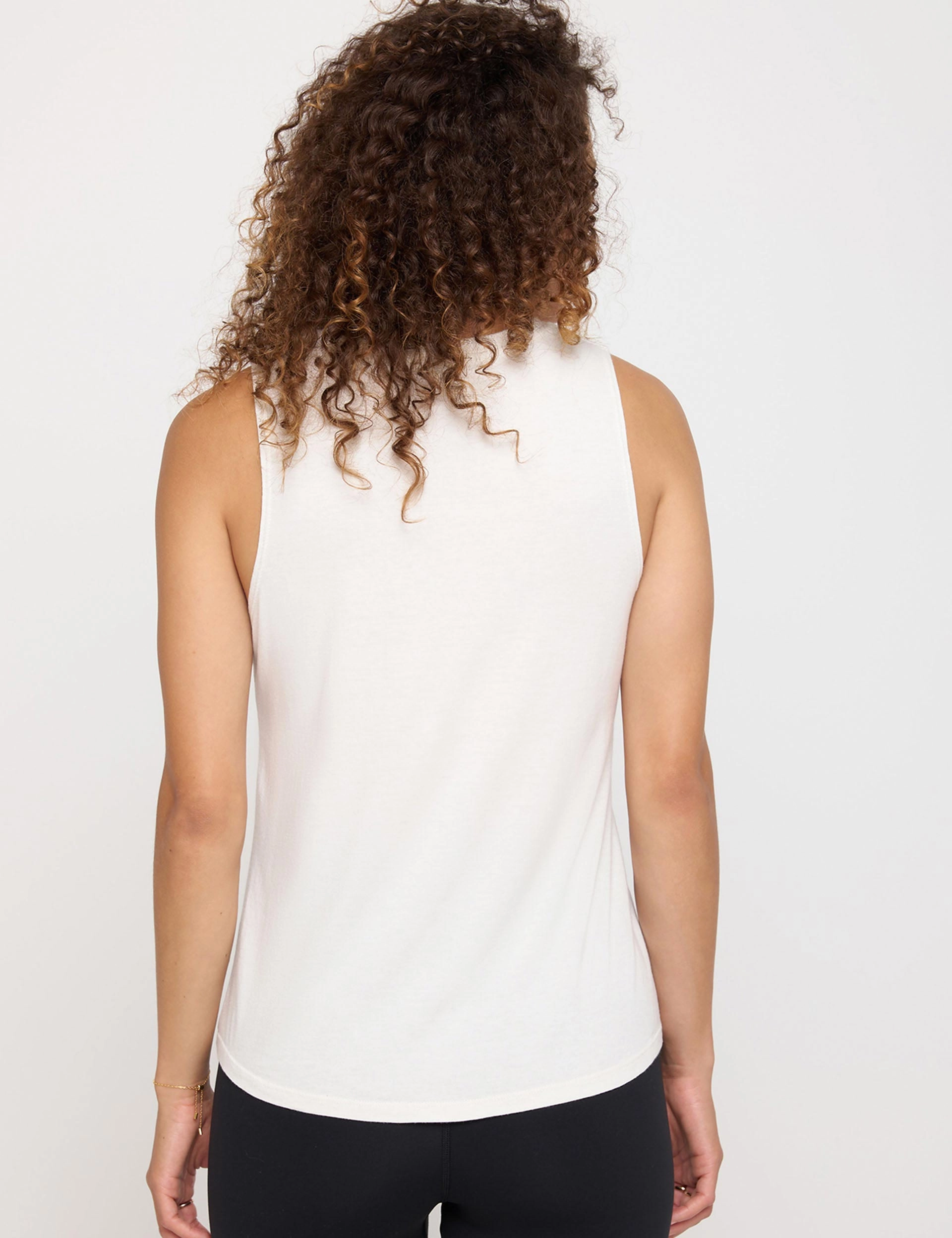 Multi Panel Construction Deployment - easy Abundance Jade Muscle Tank - White