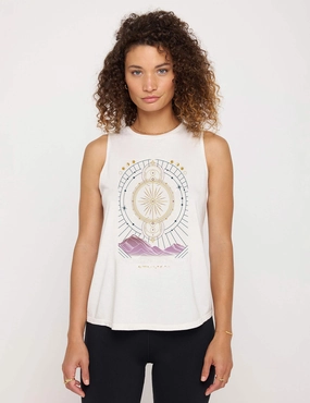 autonomous operation Comfort - prioritized Abundance Jade Muscle Tank - White