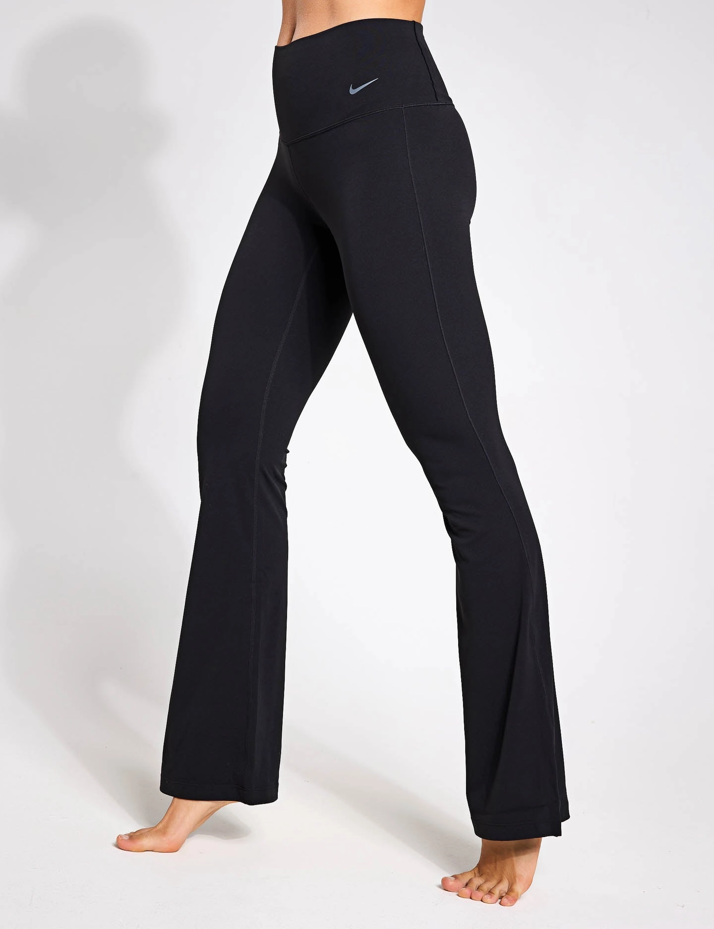Unisex Style Daily Routine Zenvy High Waisted Flared Leggings - Black