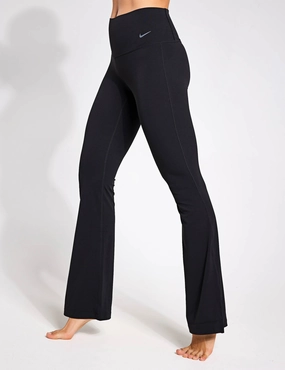 Unisex Style Daily Routine Zenvy High Waisted Flared Leggings - Black