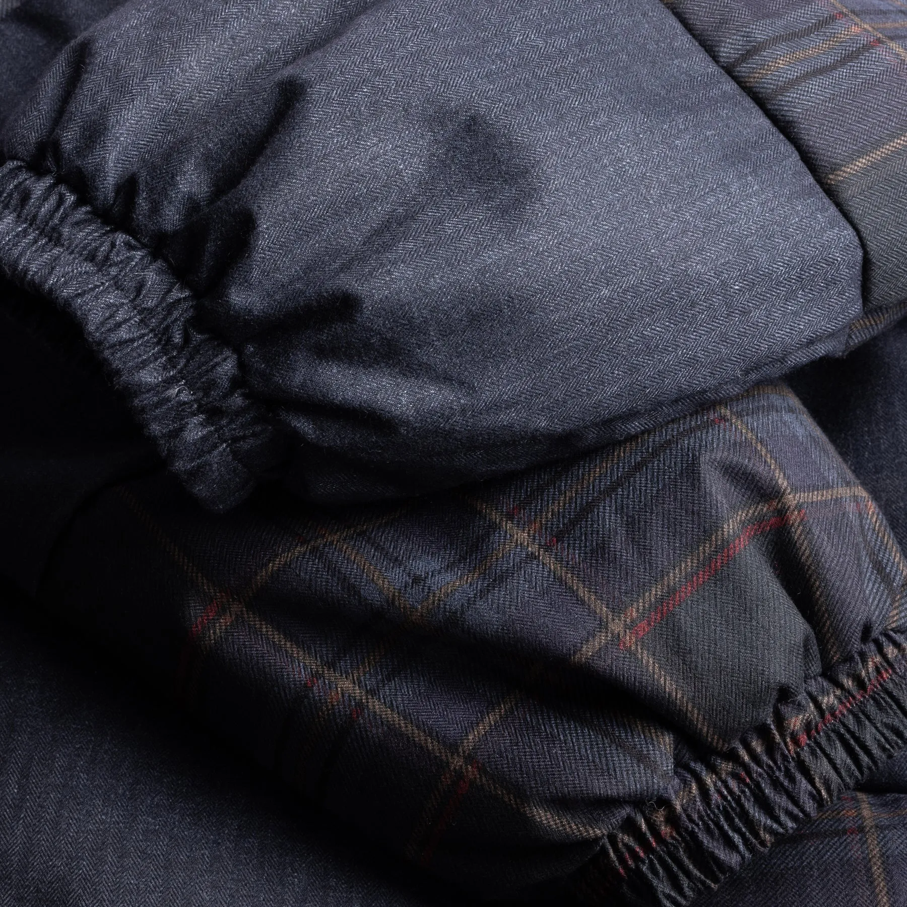 PREMIUM TWEED PUFFER - DARK GREY AntimicrobialTreatment Stretchable Waistband