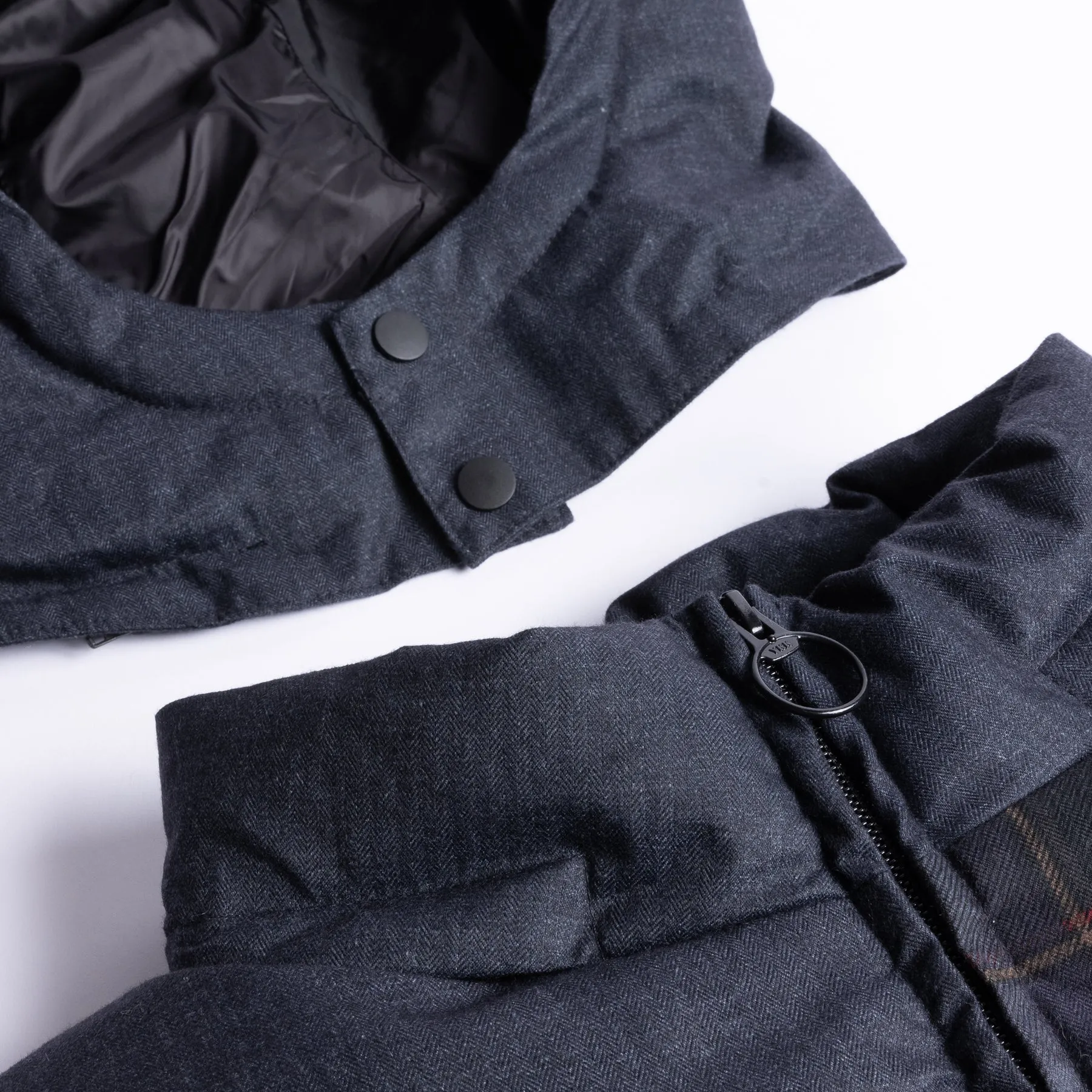 QuickDrying PREMIUM TWEED PUFFER - DARK GREY