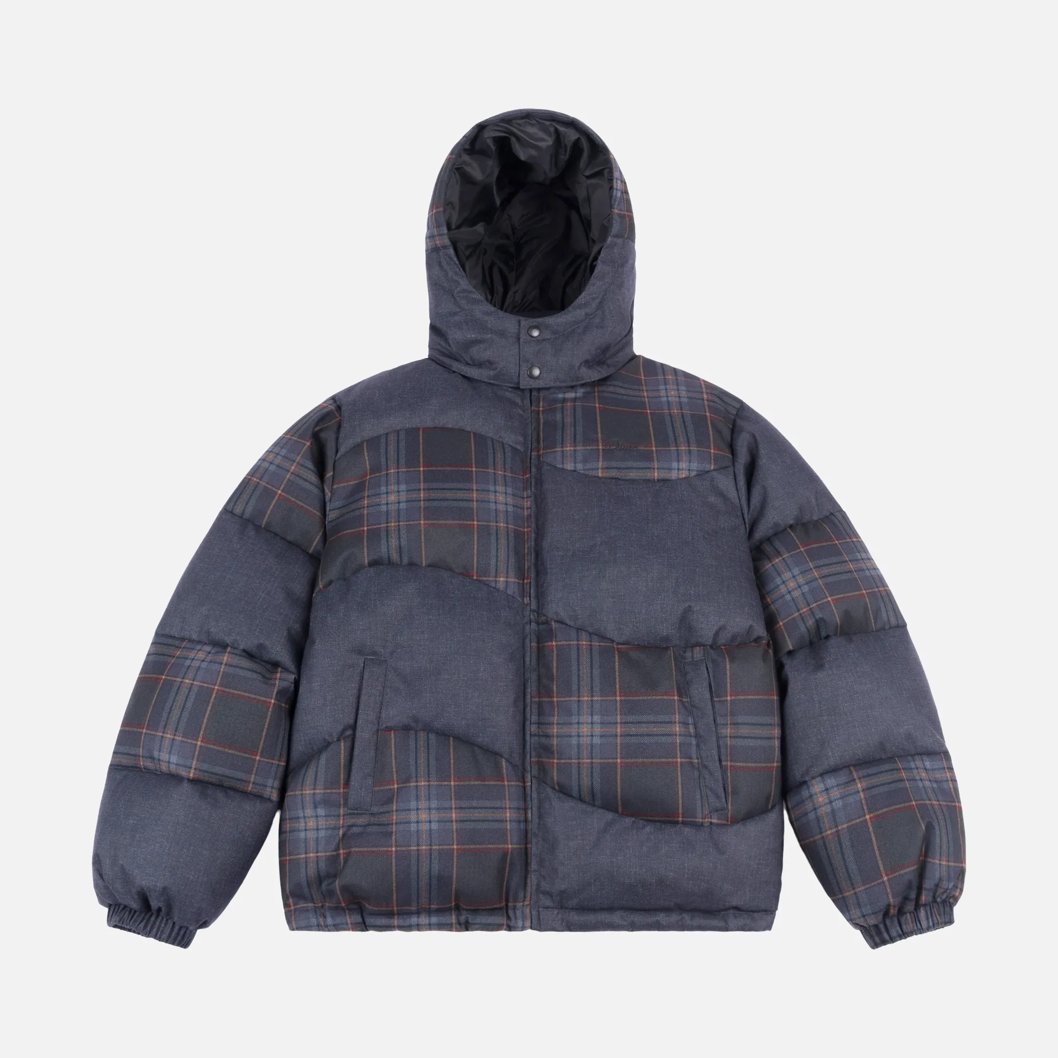PREMIUM TWEED PUFFER - DARK GREY AntimicrobialTreatment Vegan Mood