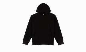 Premium Essentials Hoodie "Black" Layered Hem Details