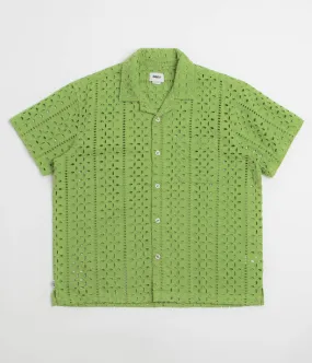 Button-up Earthy Hue Obey Ayers Short Sleeve Shirt - Piquant Green