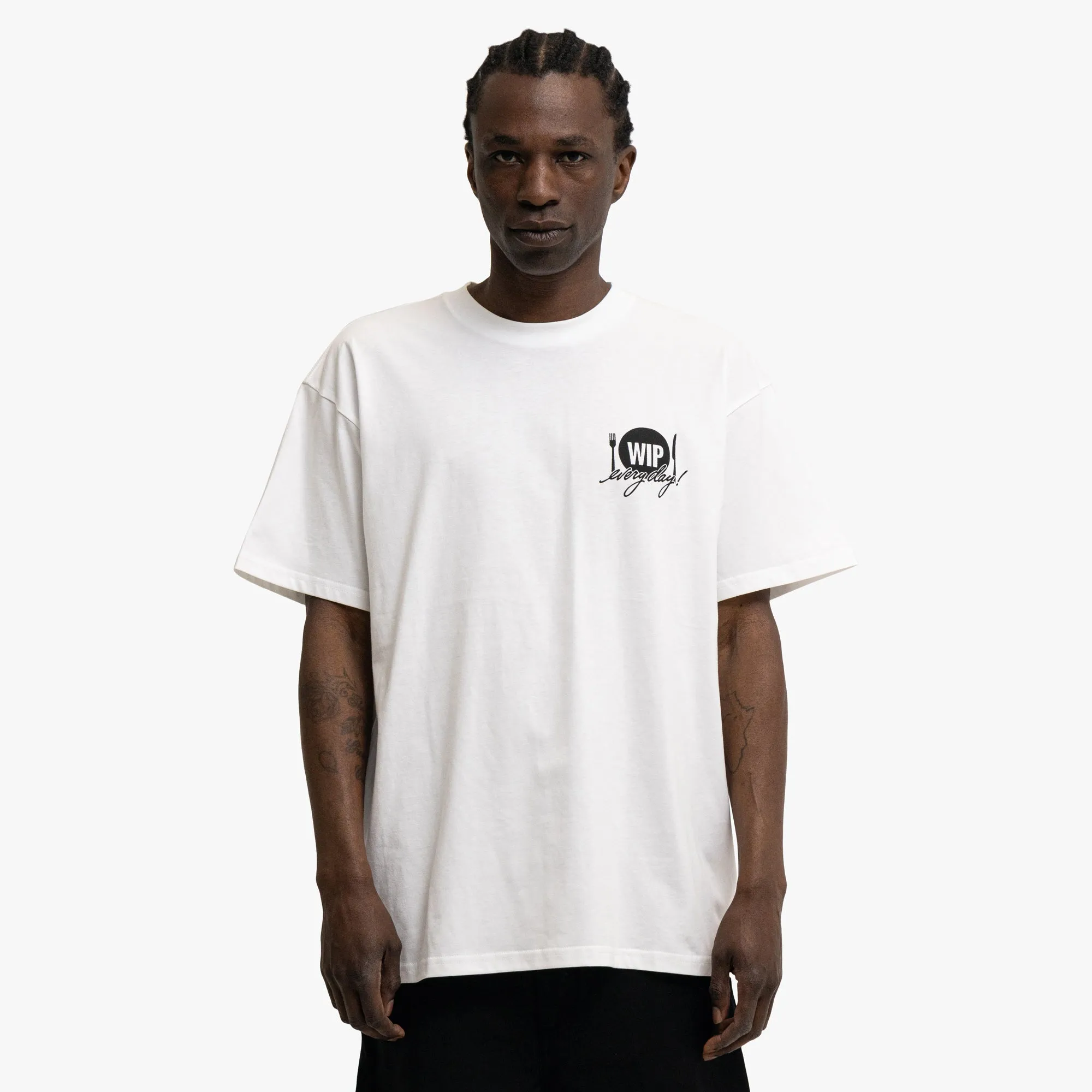 Carhartt WIP Catalogue Tee White rayon shirt Split hem
