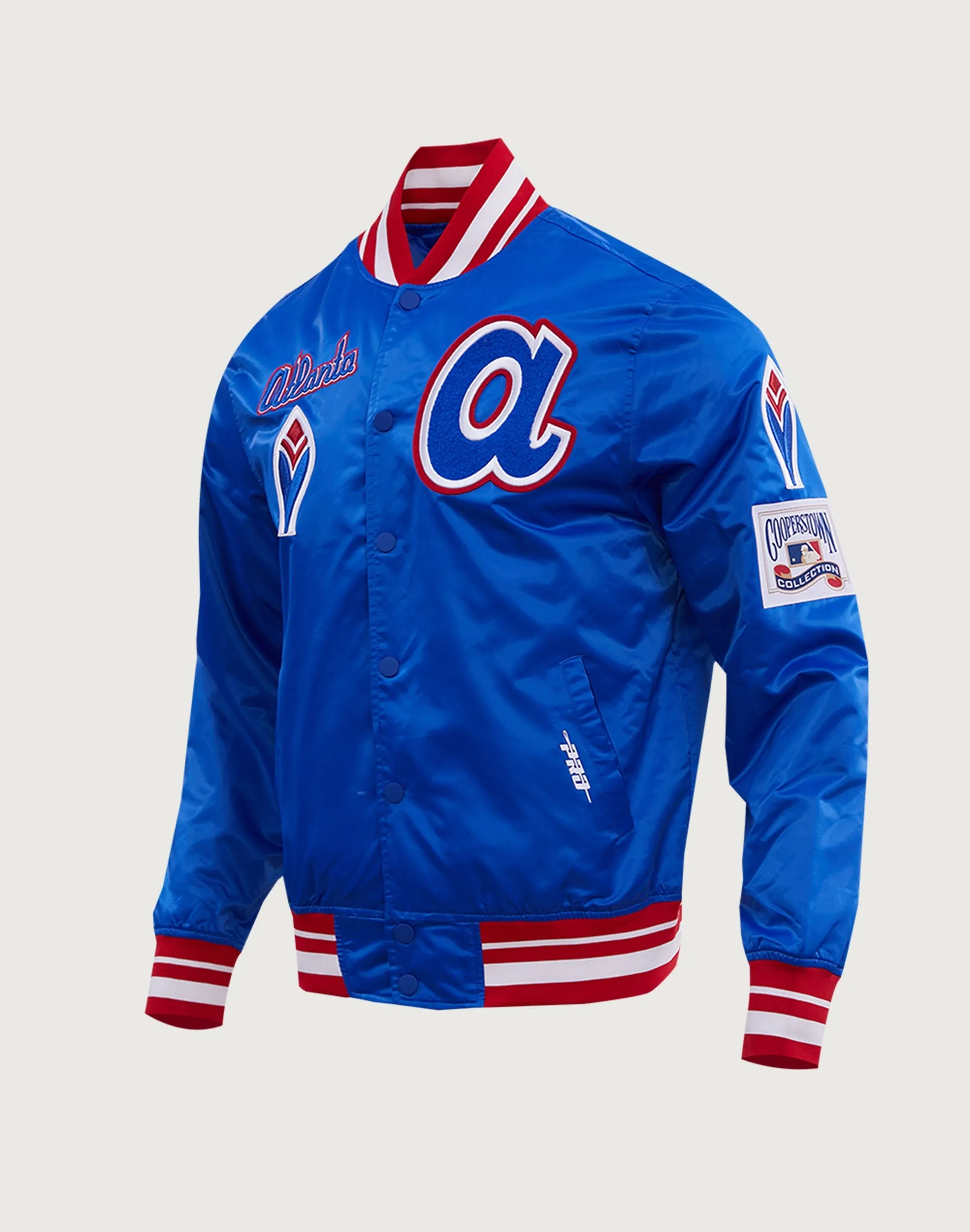 Strong Soul EcoFriendly Textiles Pro Standard MLB Atlanta Braves Retro Classic Rib Satin Jacket
