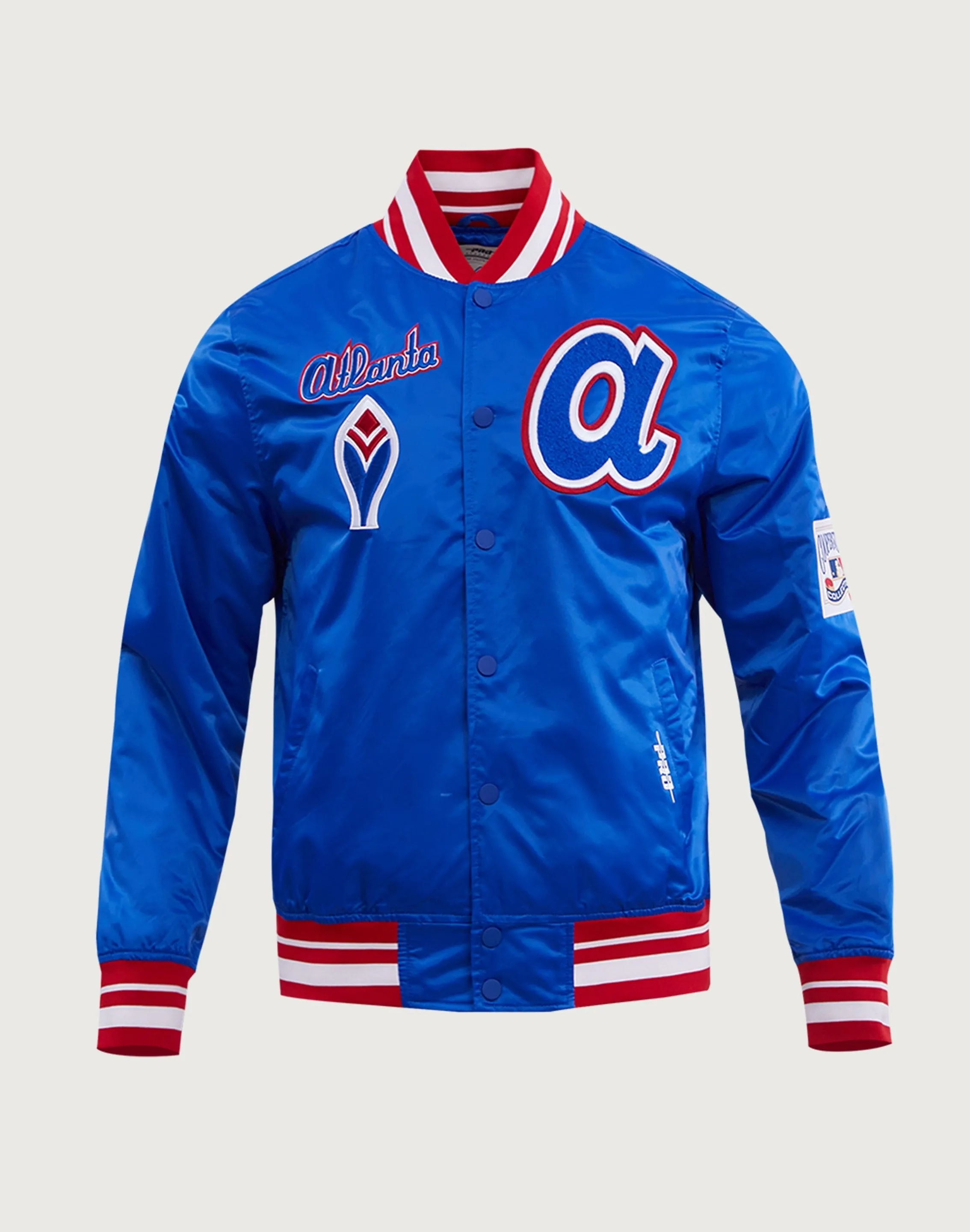 Pro Standard MLB Atlanta Braves Retro Classic Rib Satin Jacket Resort Mood BuiltIn Grip