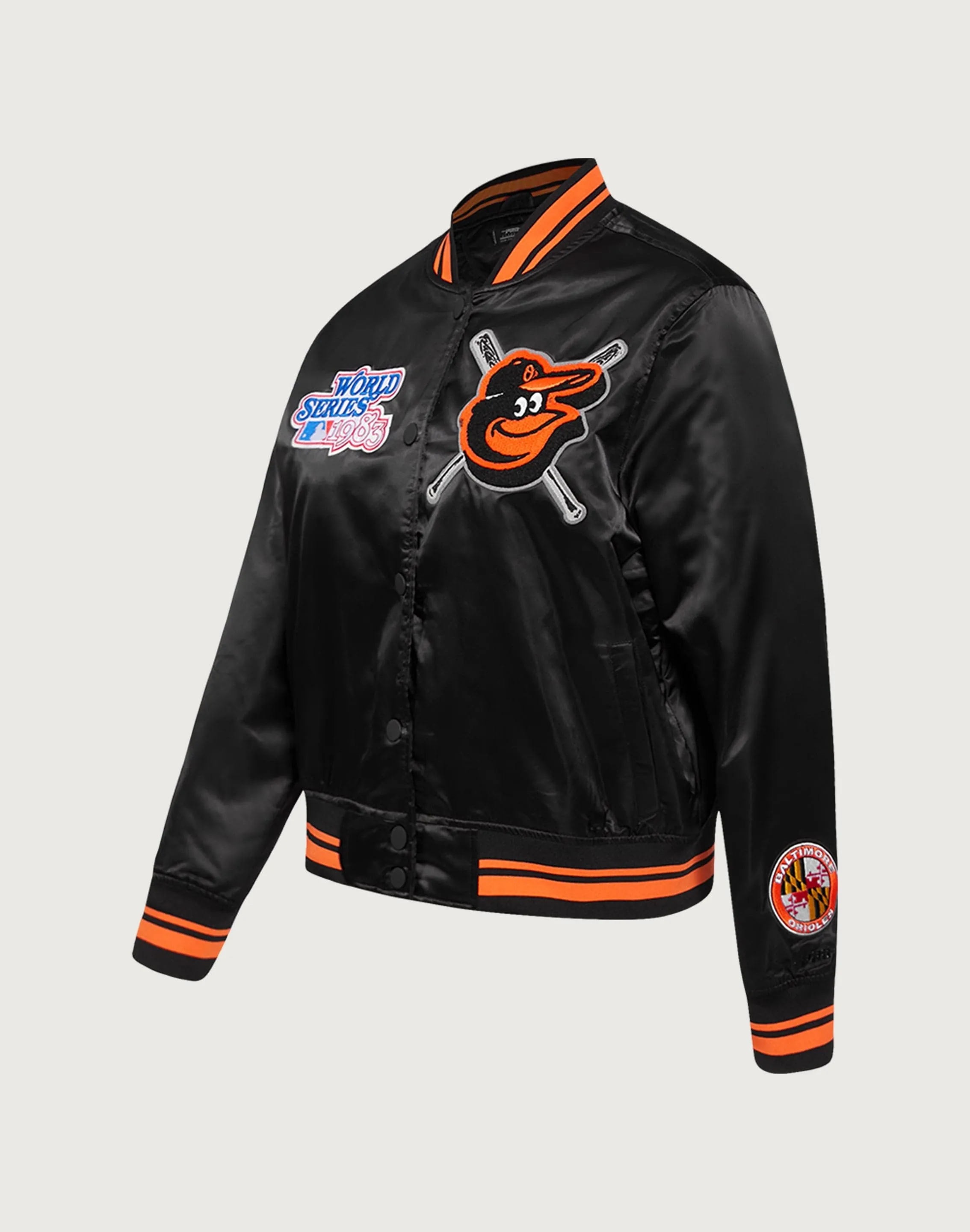 WaterRepellentCoating Serene Ease Pro Standard MLB Baltimore Orioles Mashup Rib Satin Jacket