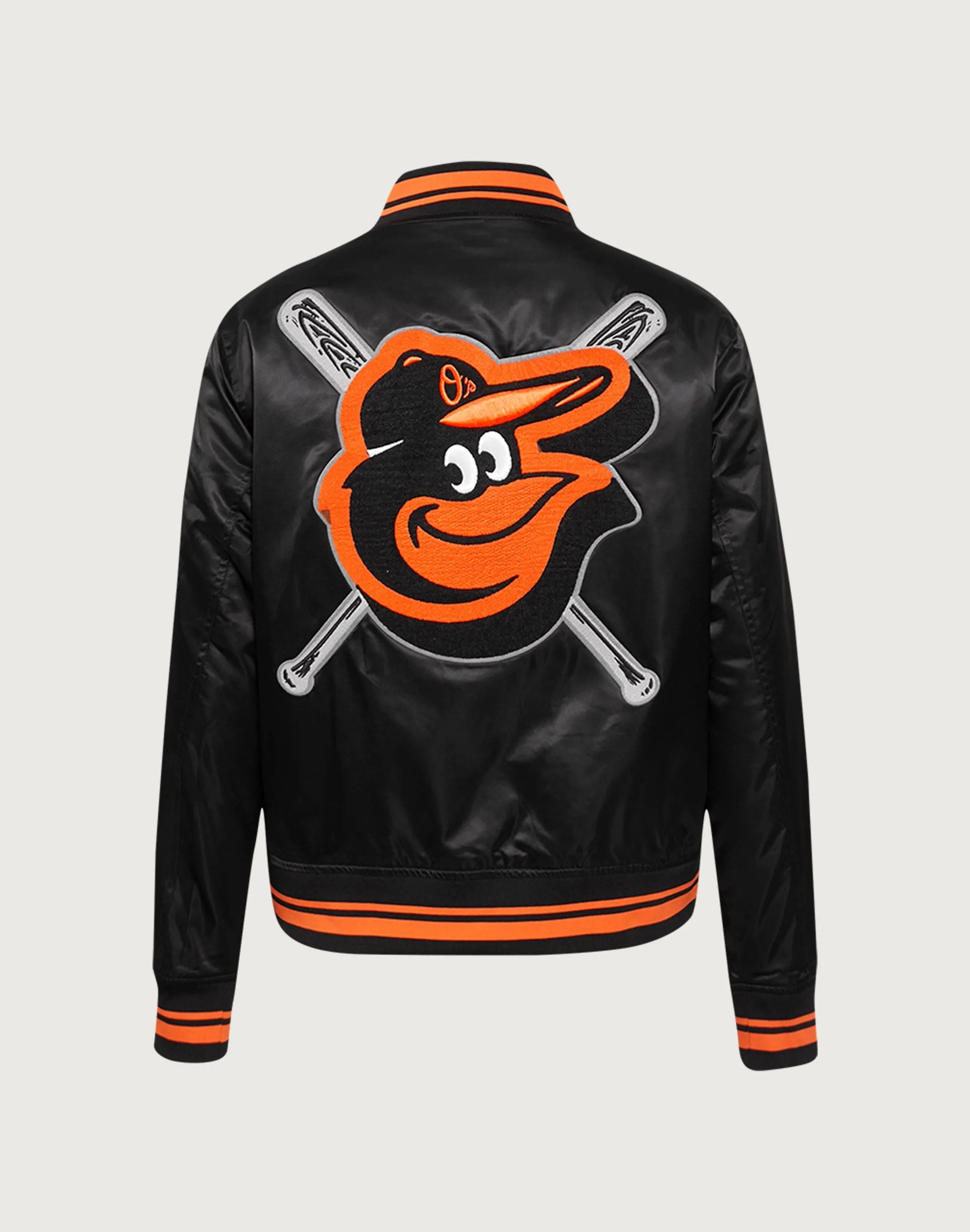 Pro Standard MLB Baltimore Orioles Mashup Rib Satin Jacket quick dry Global Glow
