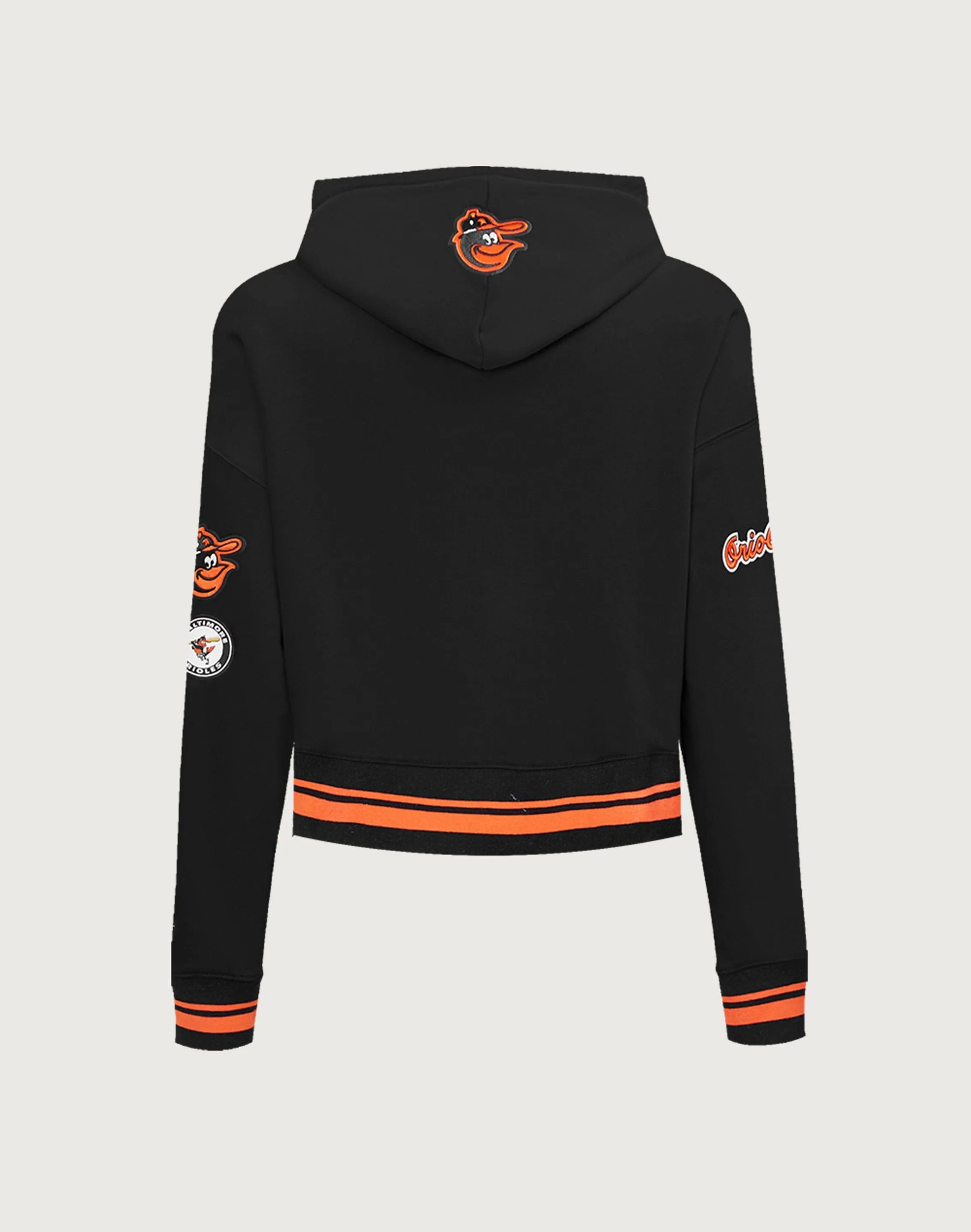 WrinkleResistantCloth Pro Standard MLB Baltimore Orioles Retro Classic Rib Cropped Hoodie