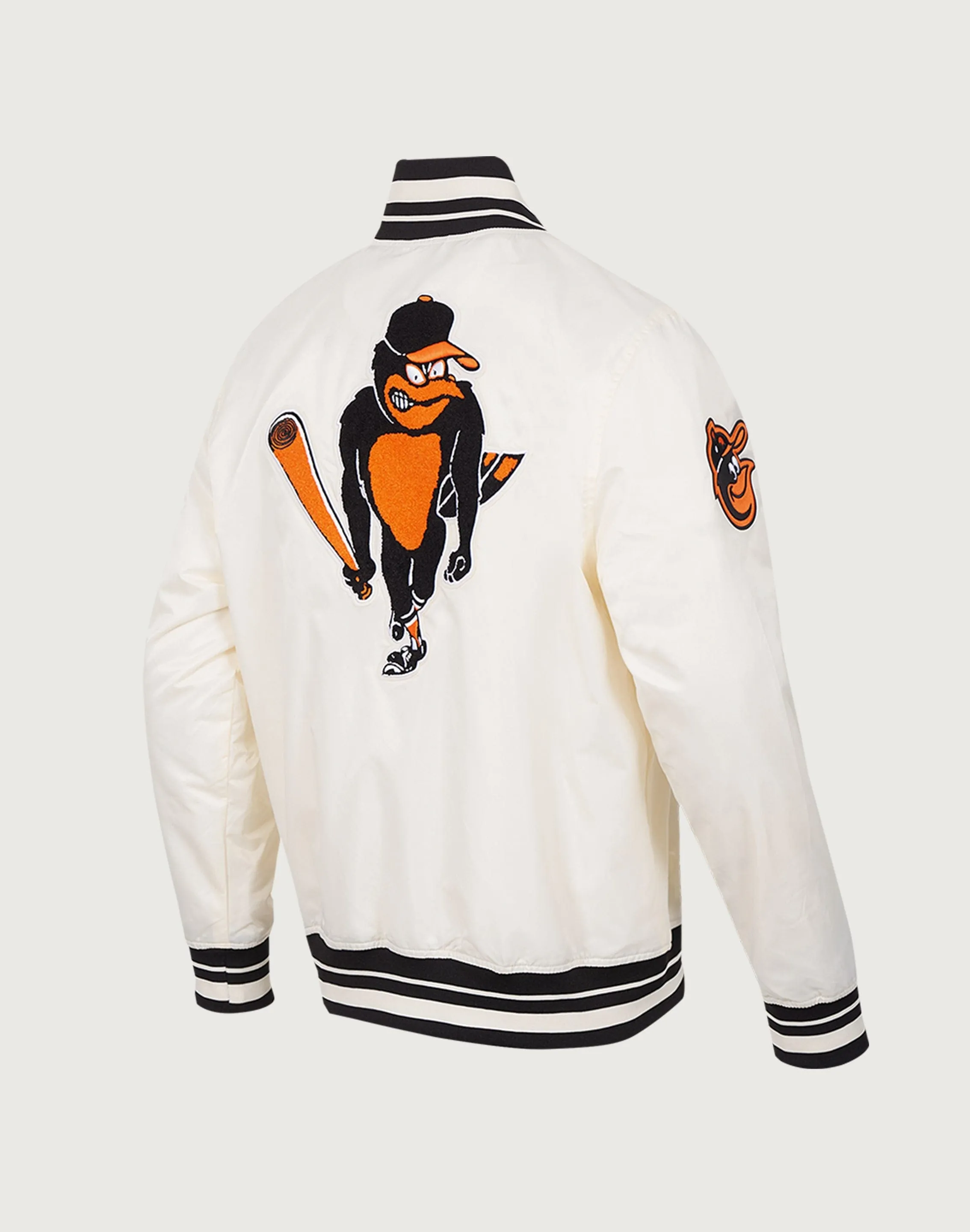 Pro Standard MLB Baltimore Orioles Retro Classic Rib Satin Jacket Sky Mood